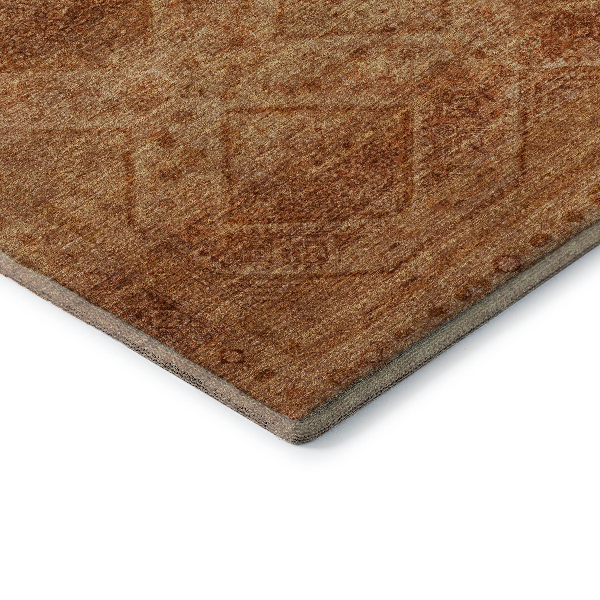 Vienna Machine Washable Transitional Copper Orange Rug 1'8" x 2'6" #shape_Rectangle