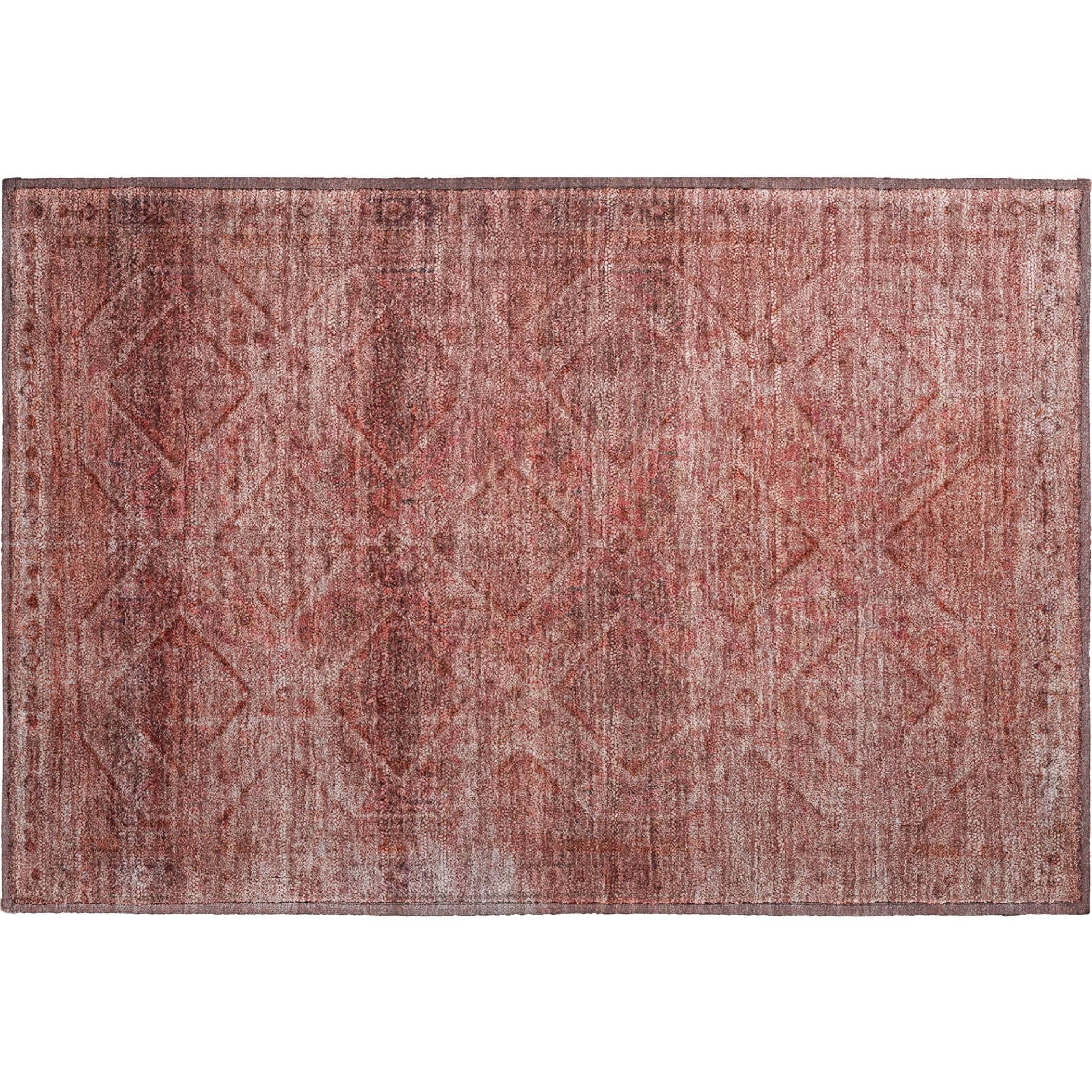 Vienna Machine Washable Transitional Pink Rug 1'8" x 2'6" #shape_Rectangle