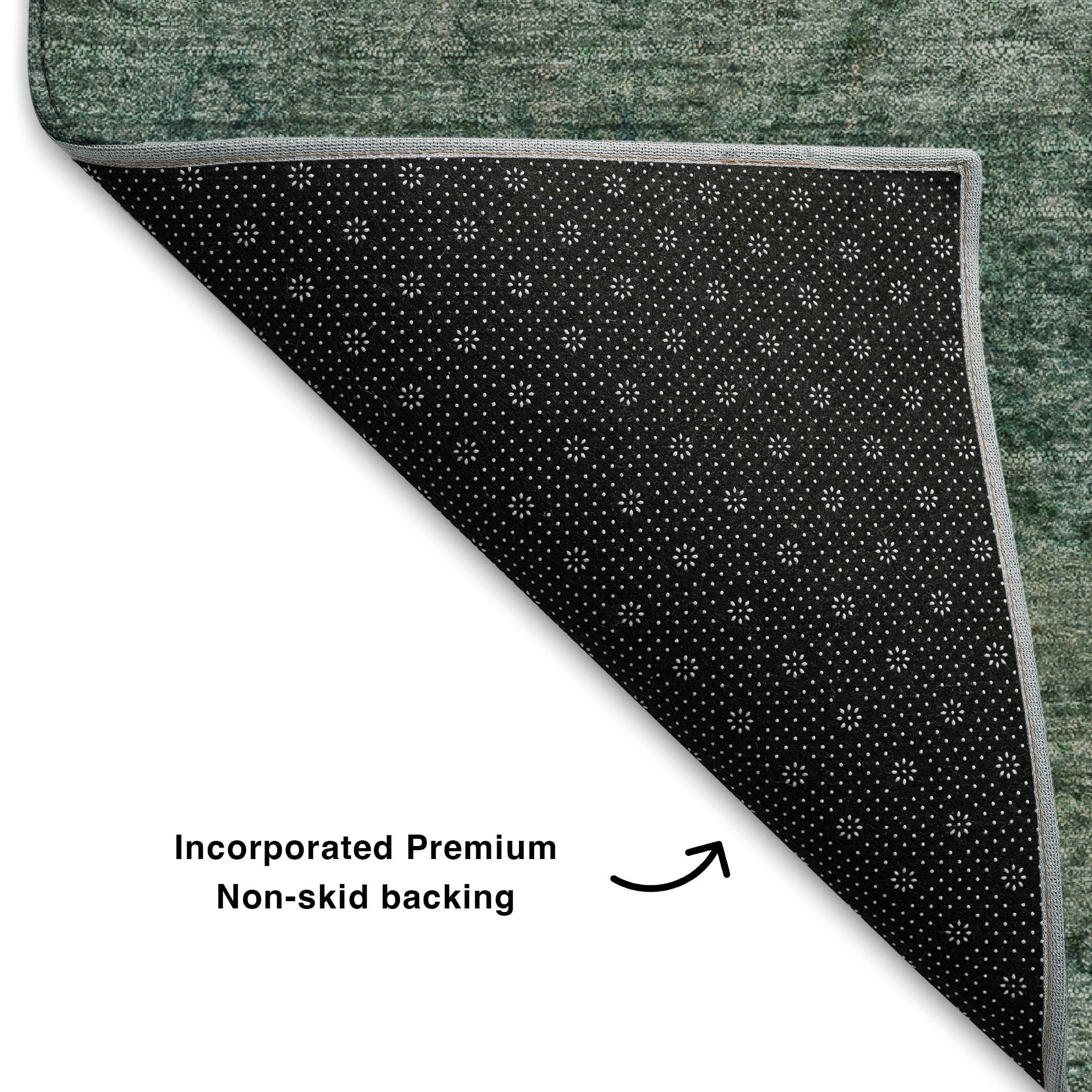 Vienna Machine Washable Transitional Teal Rug 1'8" x 2'6" #shape_Rectangle