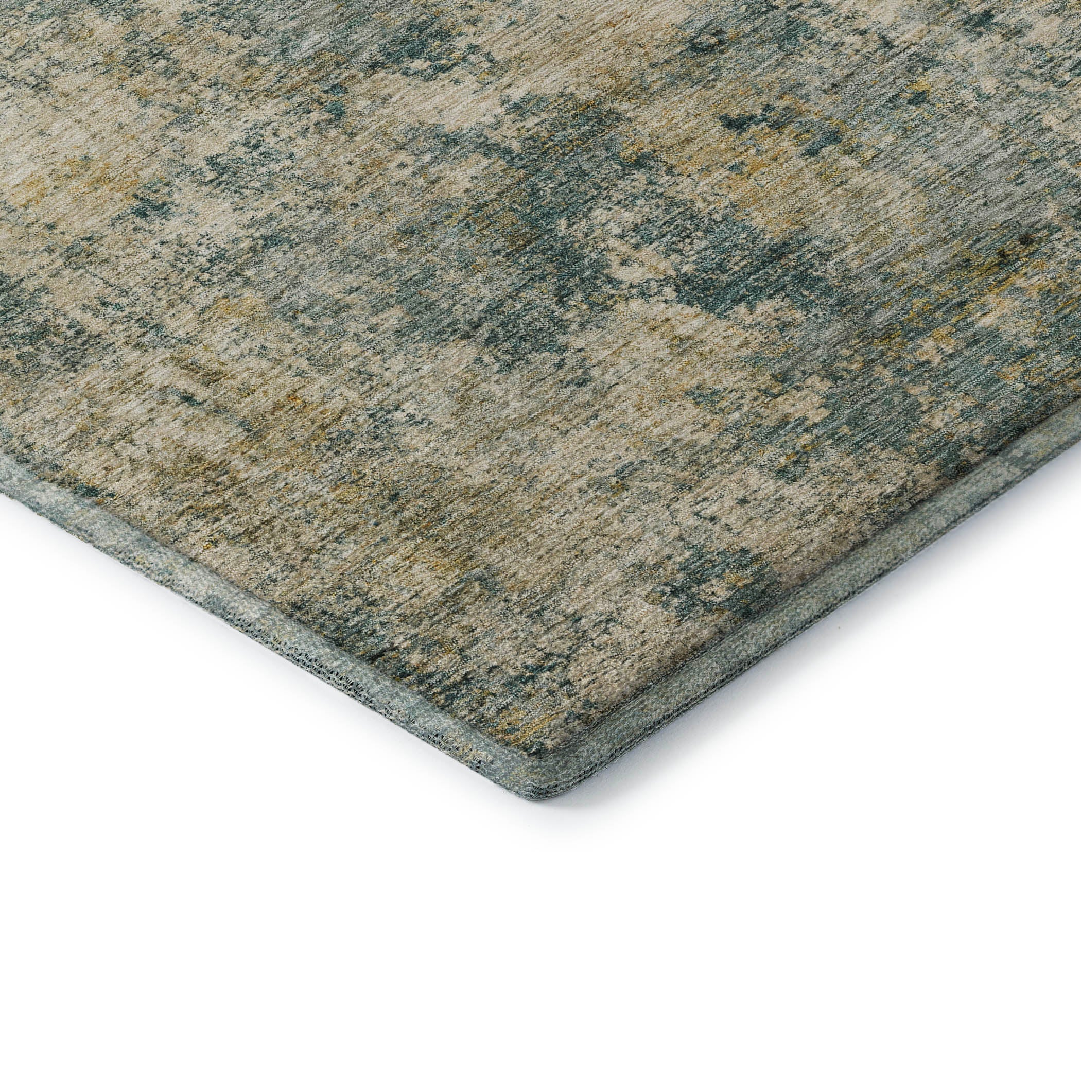Marrakech Machine Washable Transitional Aloe Green Rug 1'8" x 2'6" #shape_Rectangle