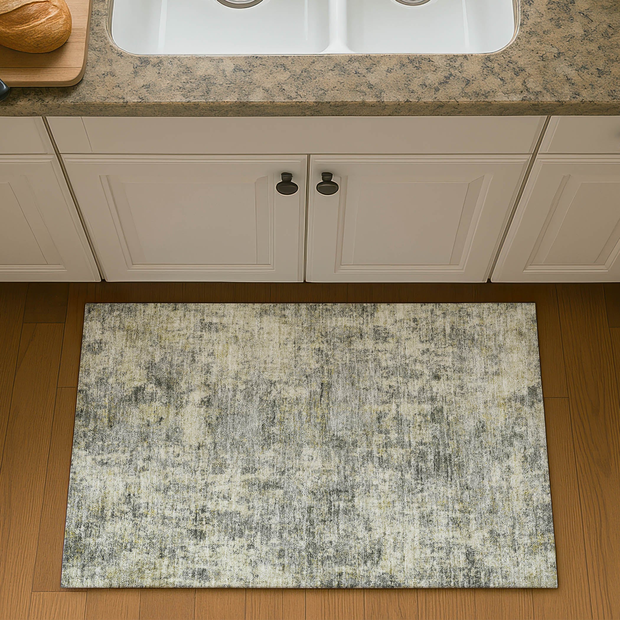 Marrakech Machine Washable Transitional Pewter Gray Rug 1'8" x 2'6" #shape_Rectangle