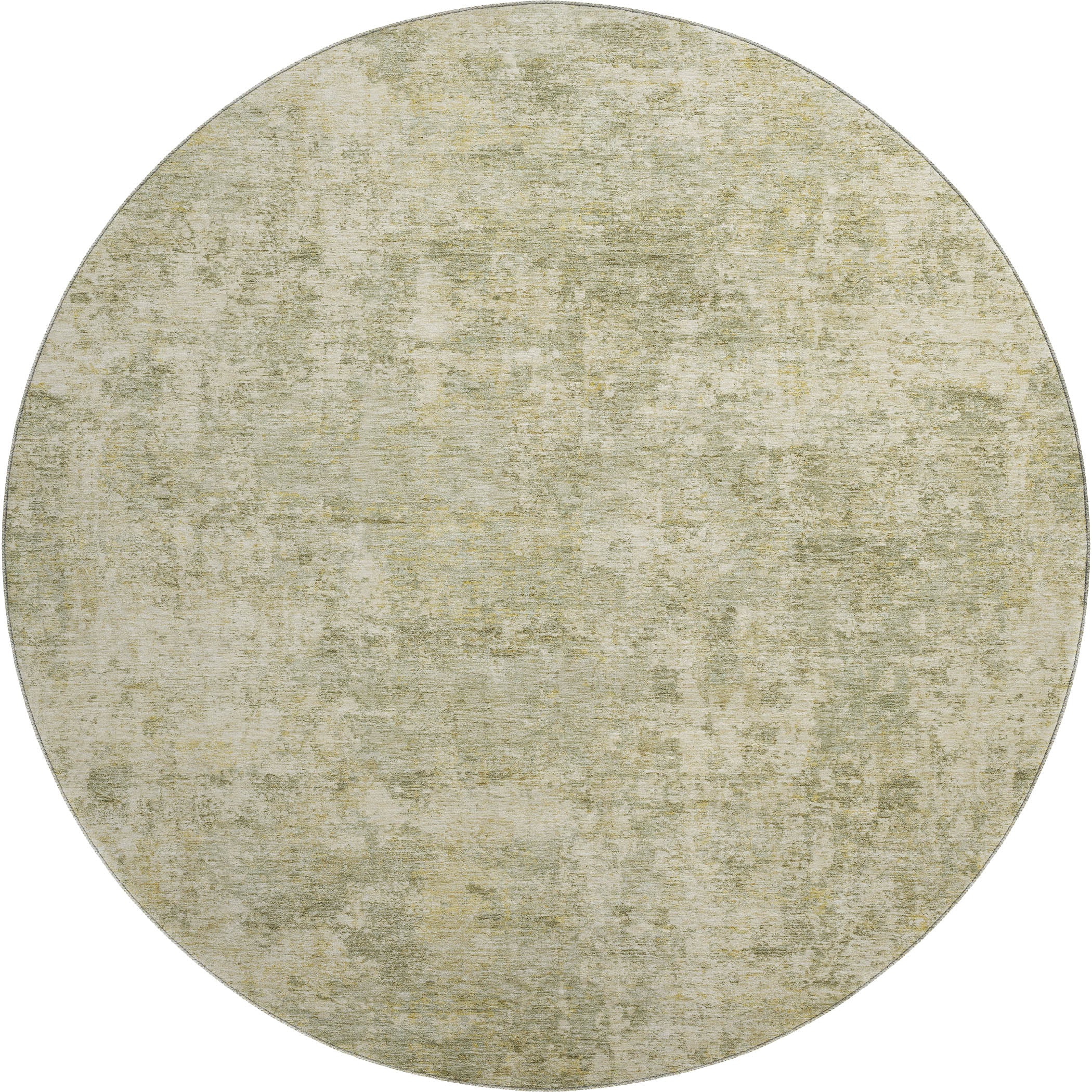 Marrakech Machine Washable Transitional Sage Green Rug 8' x 8' #shape_Round