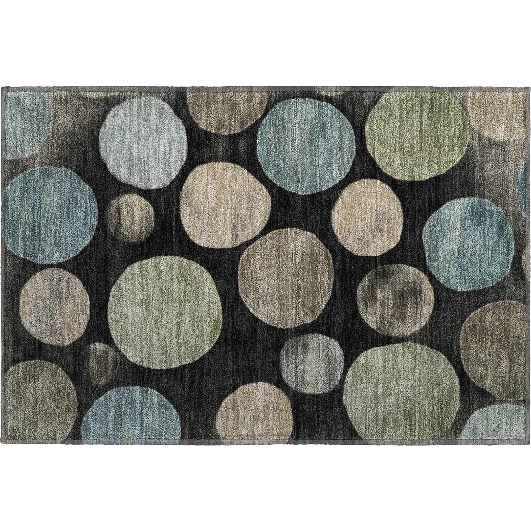 Vienna Machine Washable Transitional Black Rug 1'8" x 2'6" #shape_Rectangle