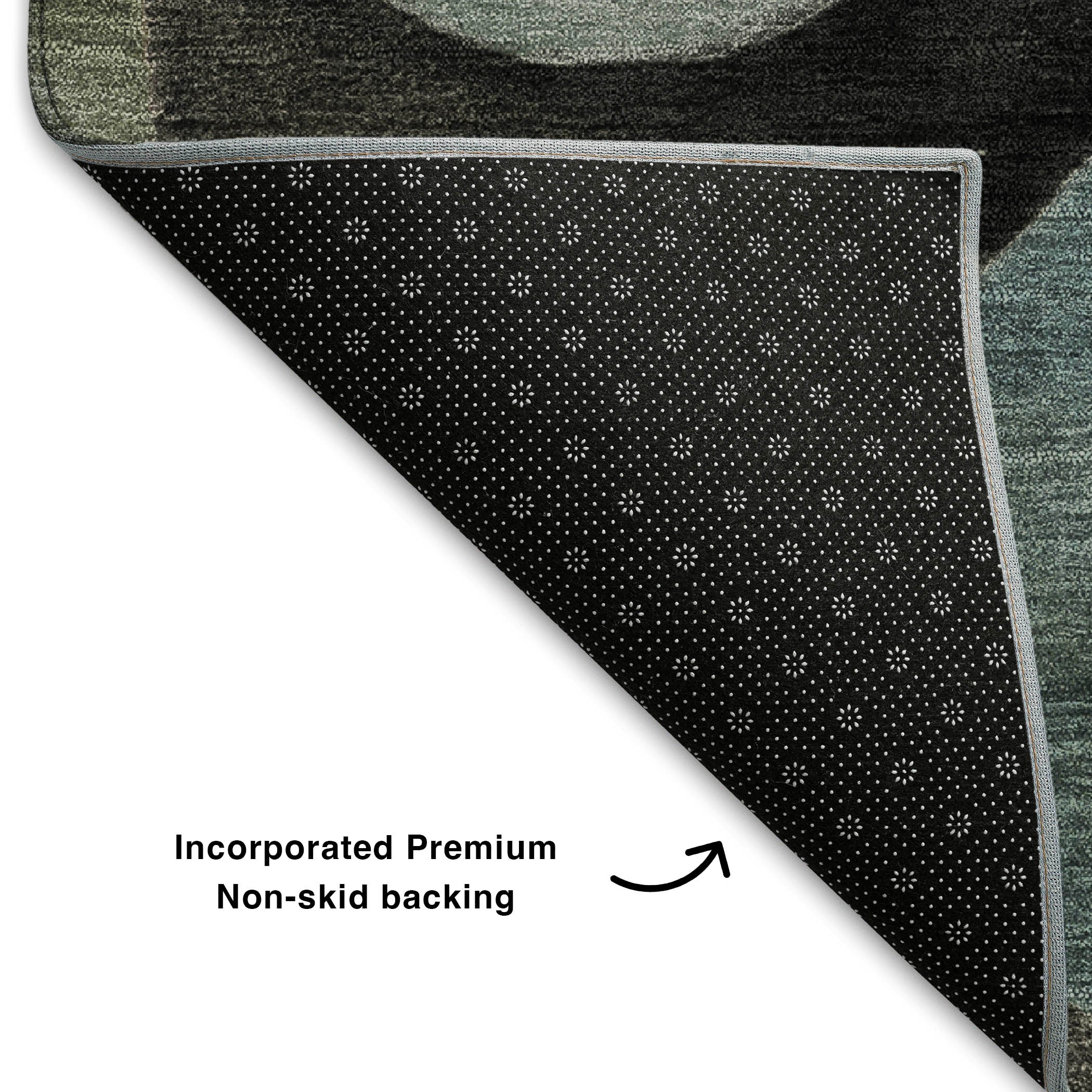 Vienna Machine Washable Transitional Black Rug 1'8" x 2'6" #shape_Rectangle