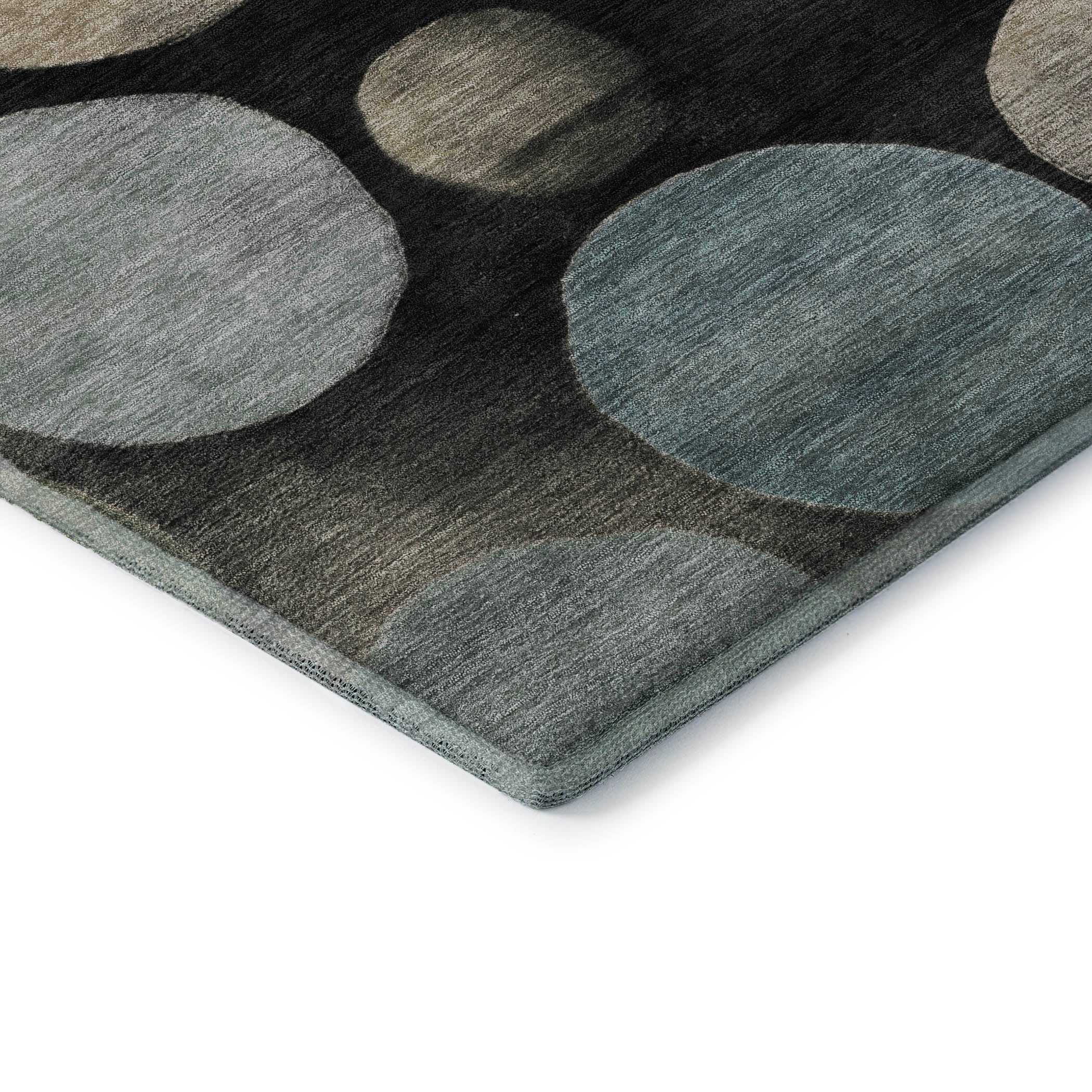 Vienna Machine Washable Transitional Black Rug 1'8" x 2'6" #shape_Rectangle