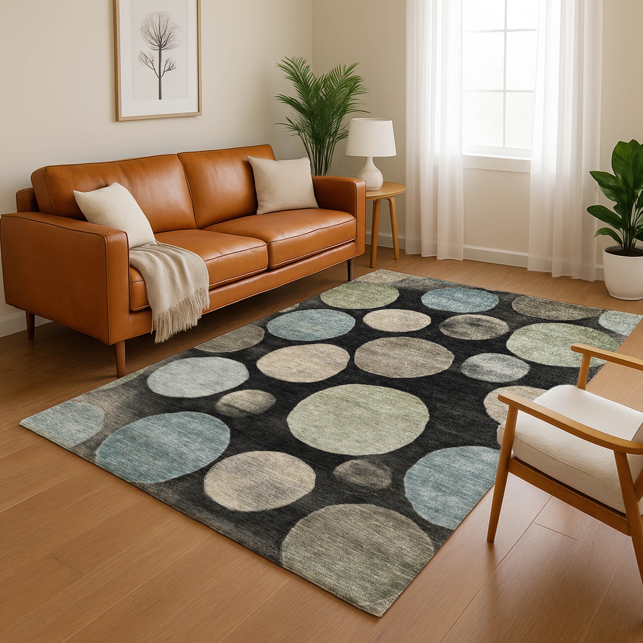 Vienna Machine Washable Transitional Black Rug 2'6" x 3'10" #shape_Rectangle
