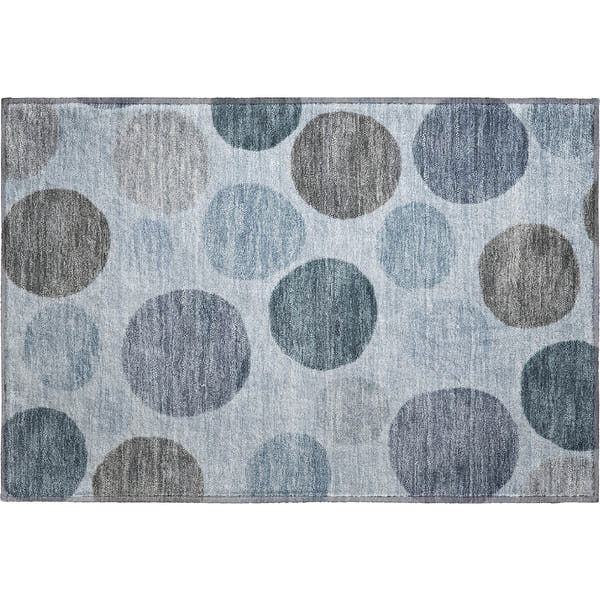 Vienna Machine Washable Transitional Blue Rug 1'8" x 2'6"