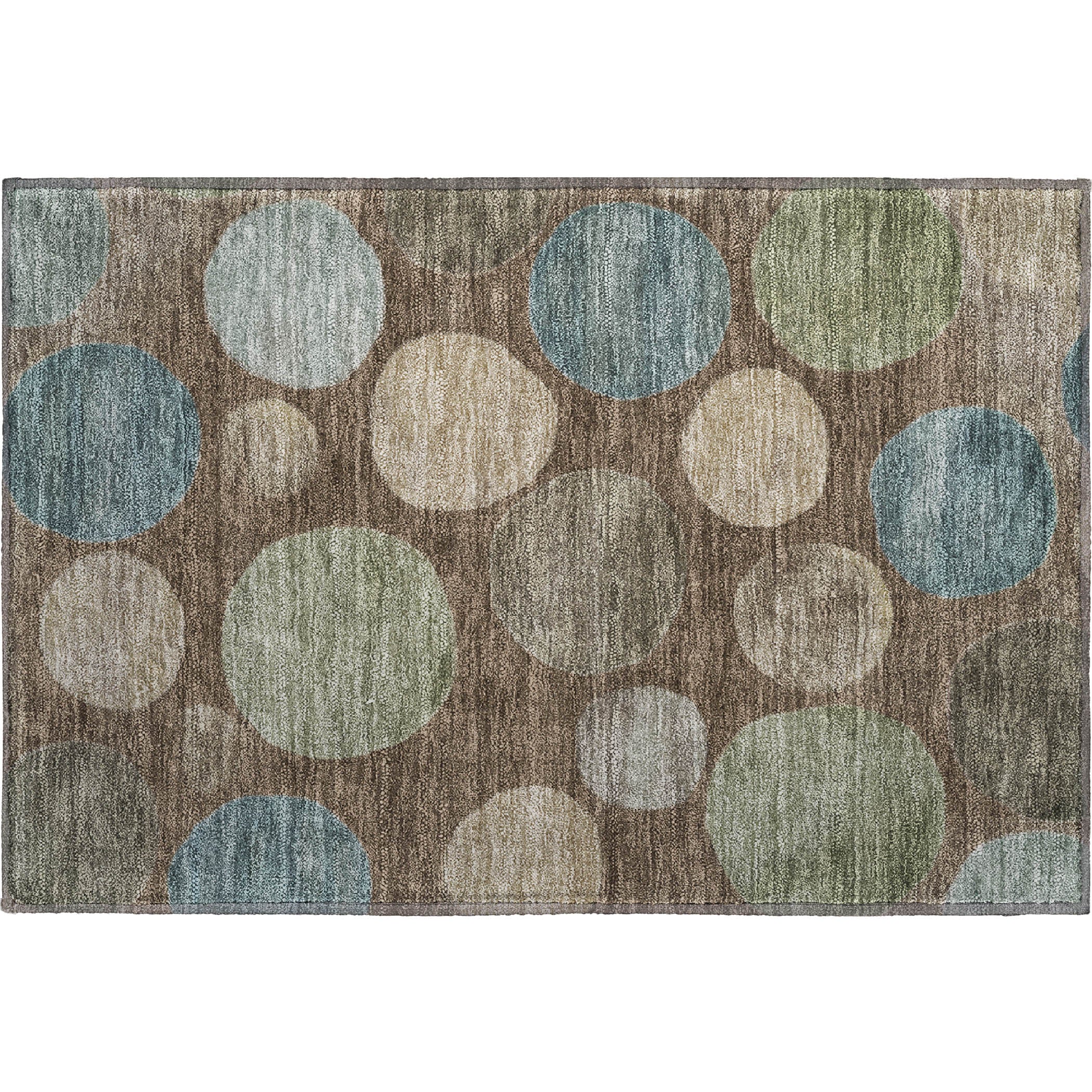 Vienna Machine Washable Transitional Chocolate Brown Rug 1'8" x 2'6" #shape_Rectangle