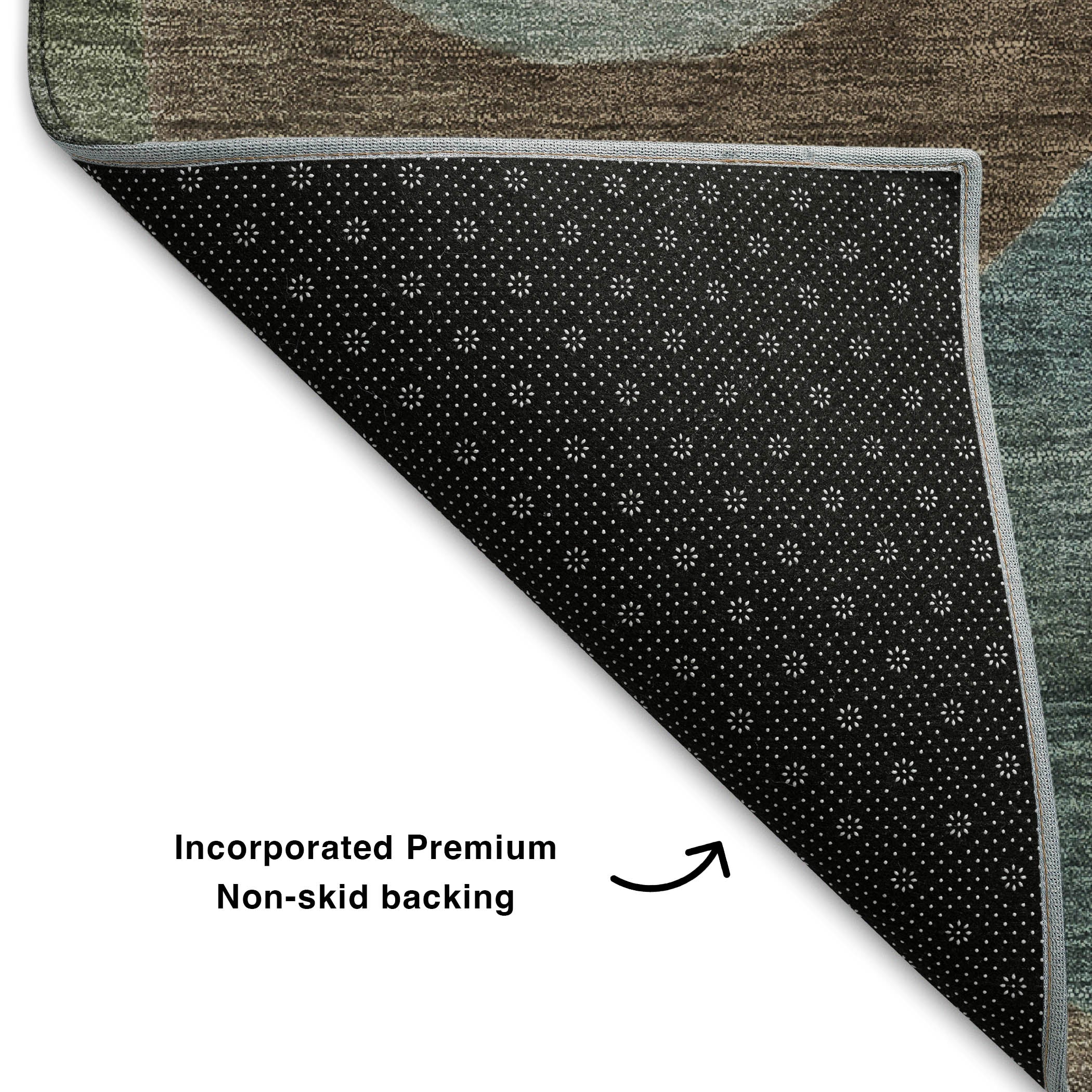 Vienna Machine Washable Transitional Chocolate Brown Rug 1'8" x 2'6" #shape_Rectangle