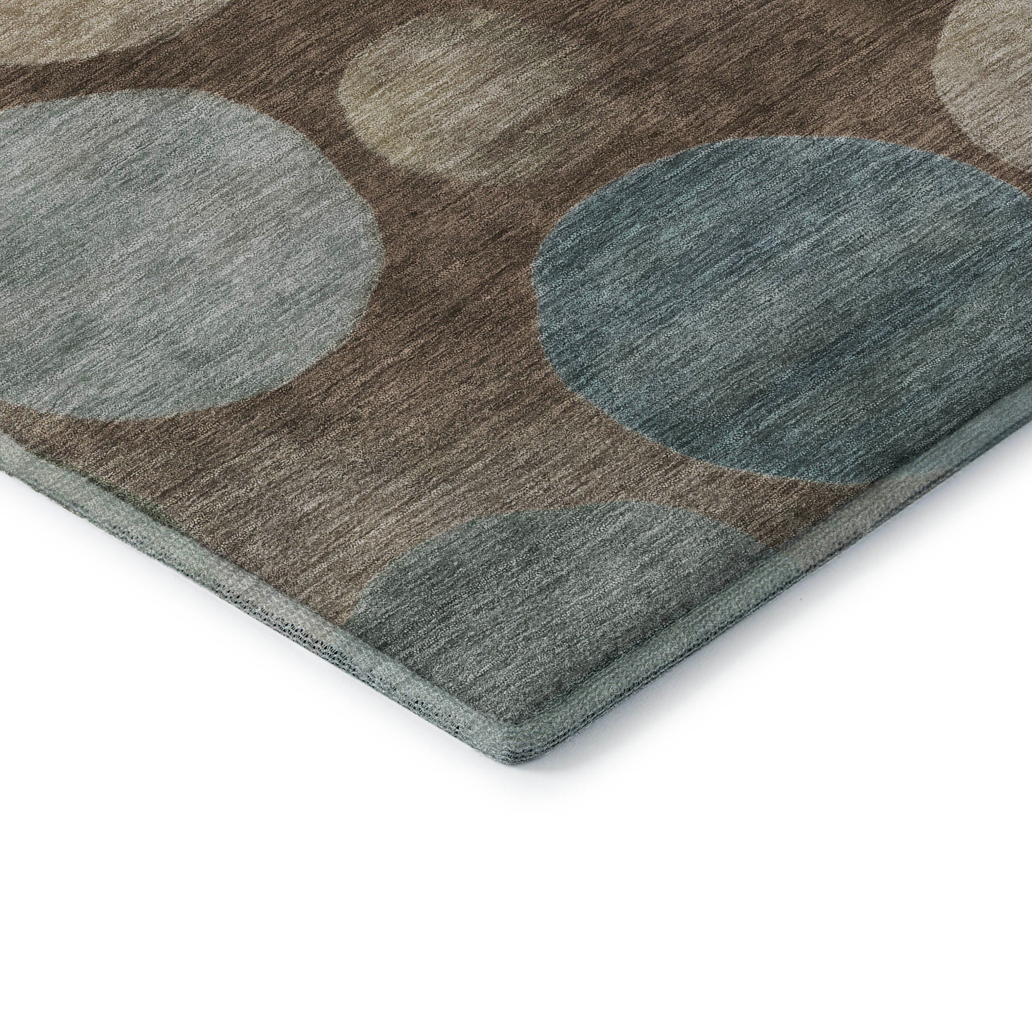 Vienna Machine Washable Transitional Chocolate Brown Rug 1'8" x 2'6" #shape_Rectangle