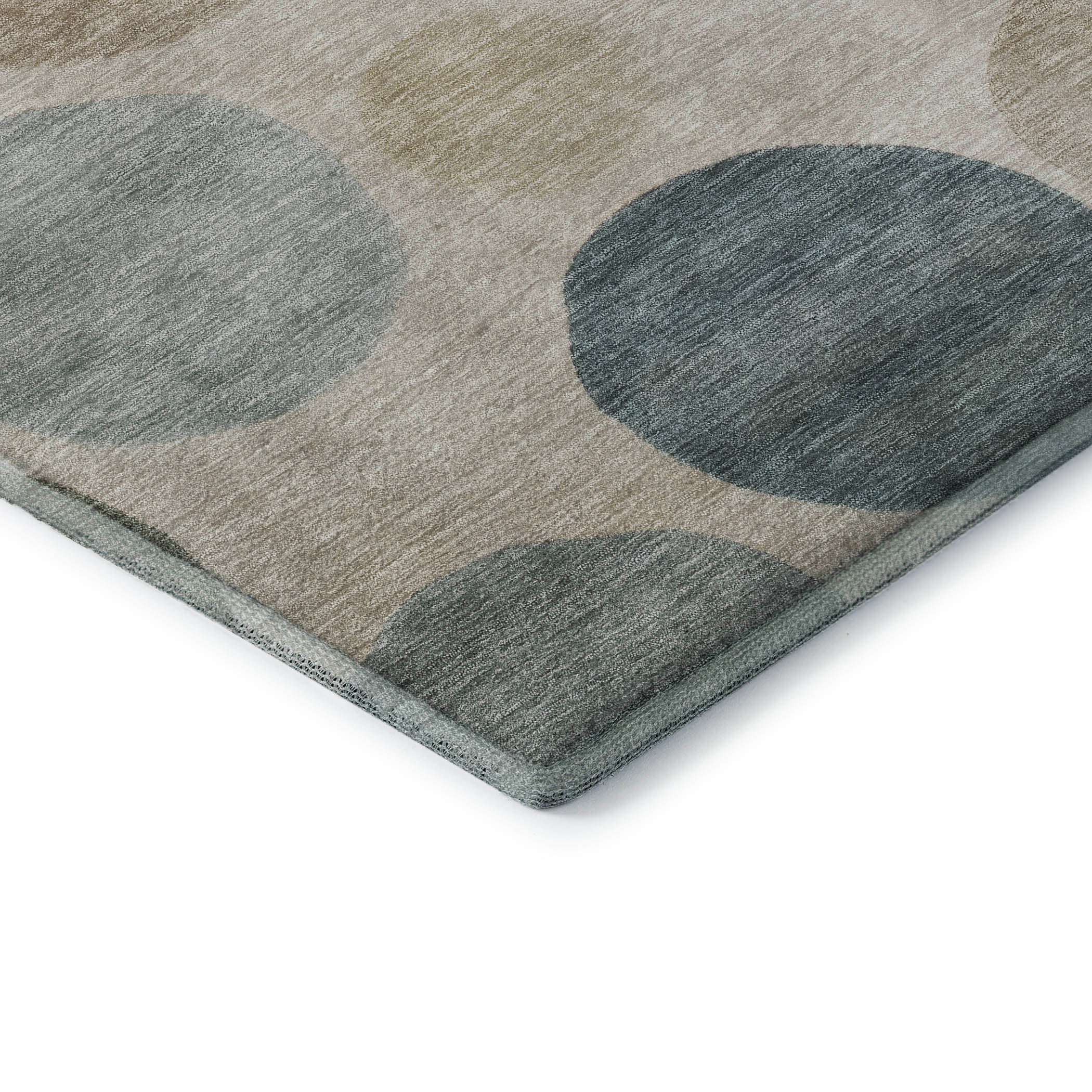 Vienna Machine Washable Transitional Khaki Brown Rug 1'8" x 2'6" #shape_Rectangle