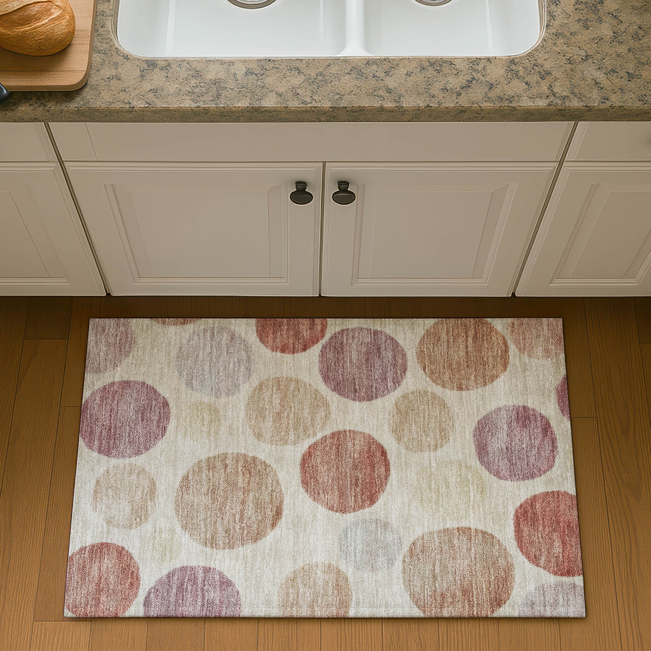 Vienna Machine Washable Transitional Salmon Orange Rug 1'8" x 2'6" #shape_Rectangle