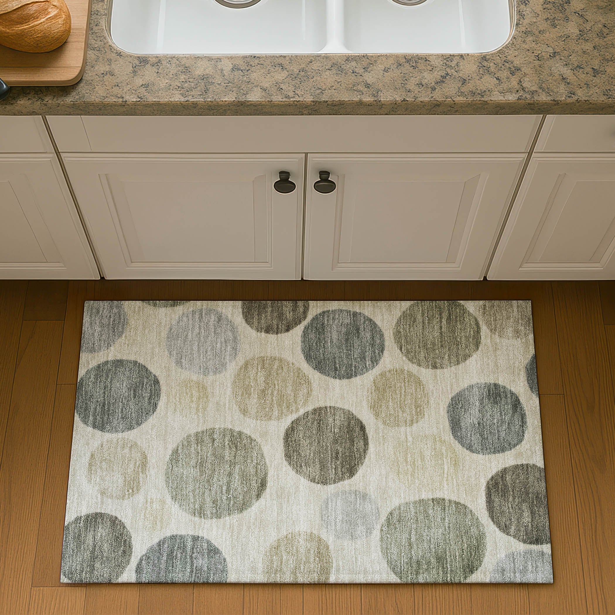 Vienna Machine Washable Transitional Taupe Brown Rug 1'8" x 2'6" #shape_Rectangle