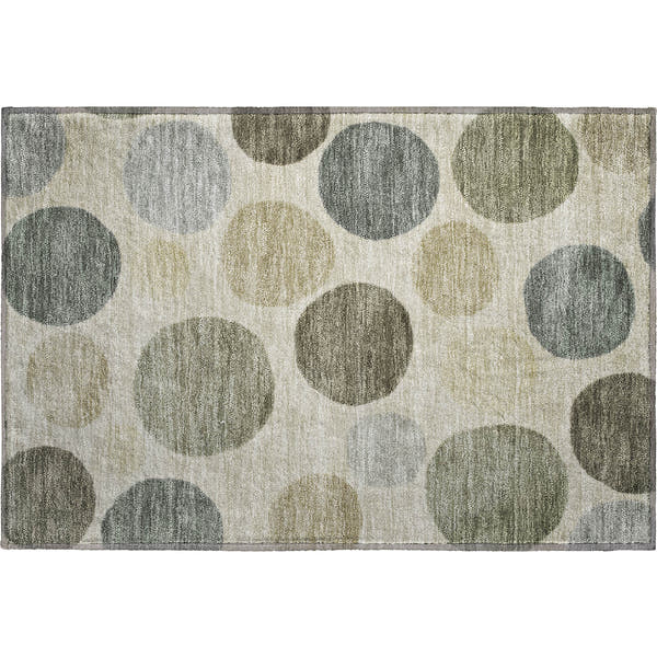 Vienna Machine Washable Transitional Taupe Brown Rug 1'8" x 2'6"