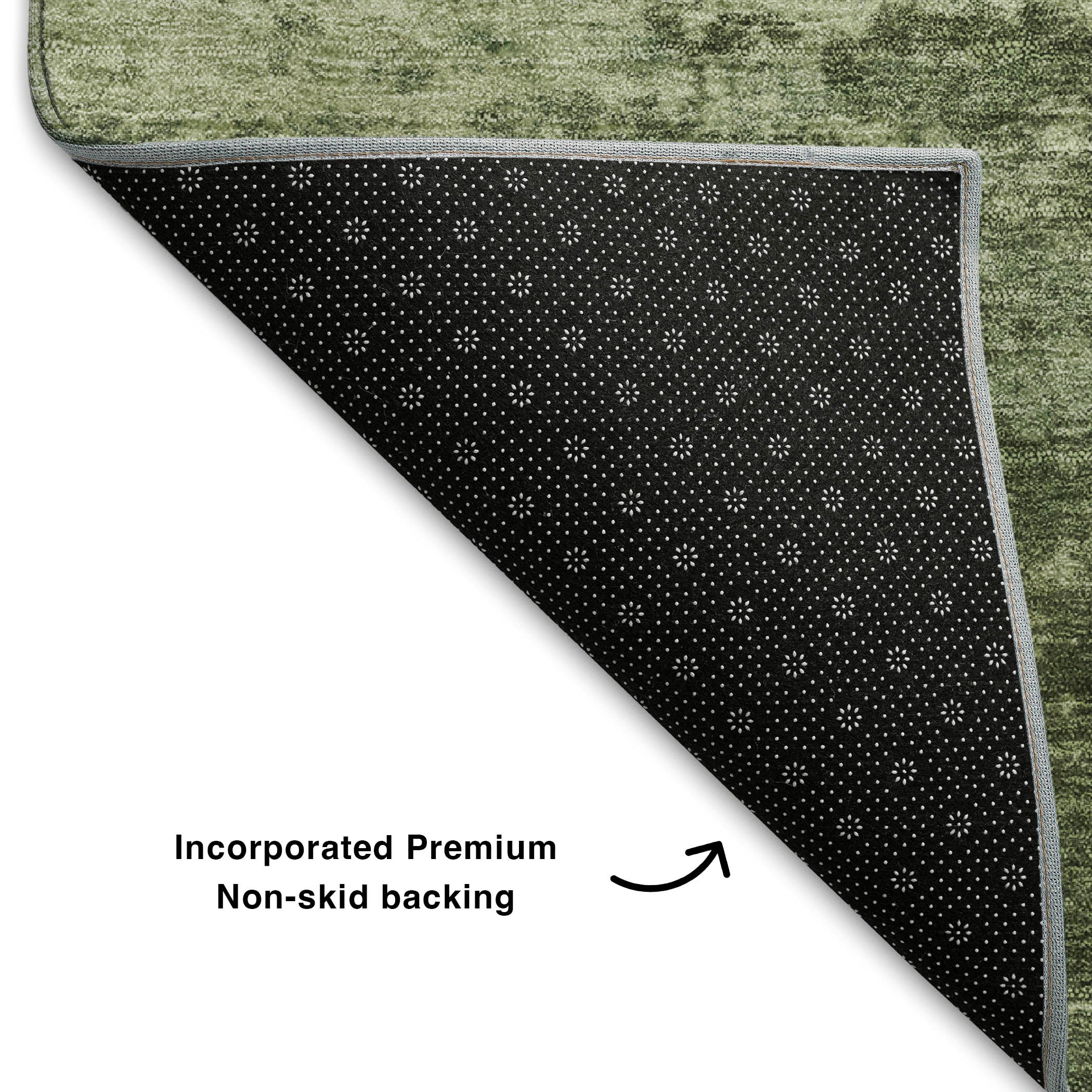 Athens Machine Washable Transitional Aloe Green Rug 1'8" x 2'6" #shape_Rectangle