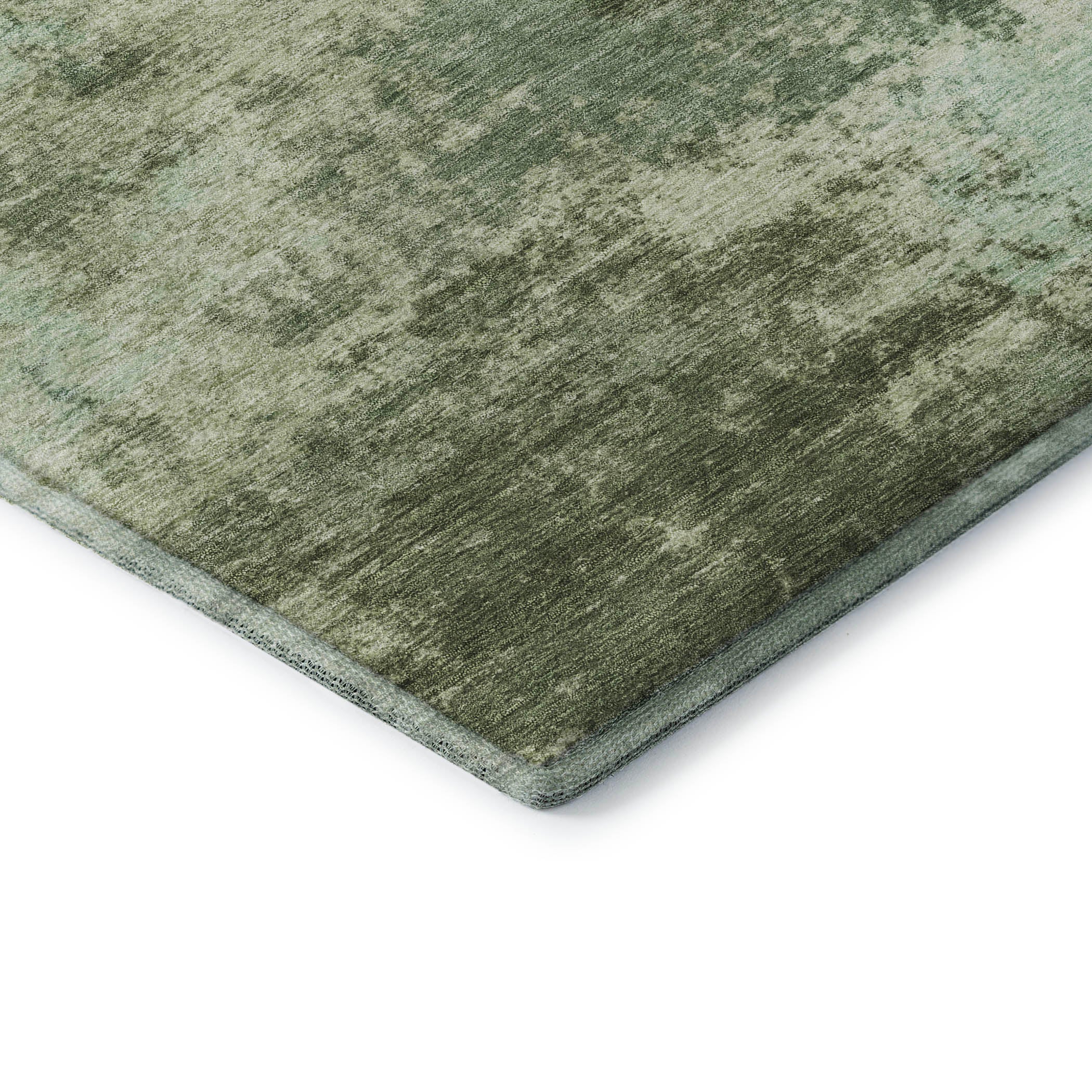 Athens Machine Washable Transitional Aloe Green Rug 1'8" x 2'6" #shape_Rectangle