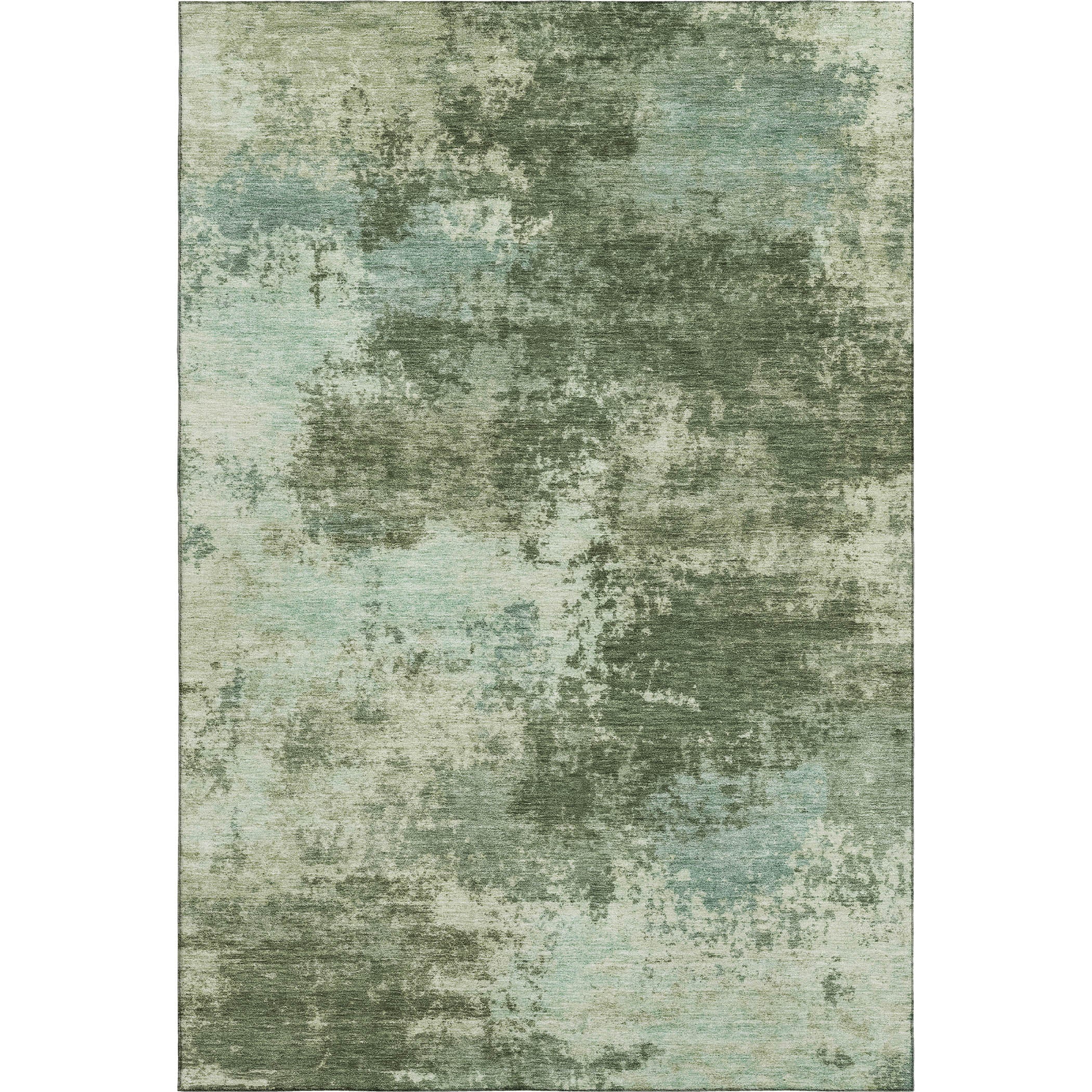 Athens Machine Washable Transitional Aloe Green Rug 2'6" x 3'10" #shape_Rectangle
