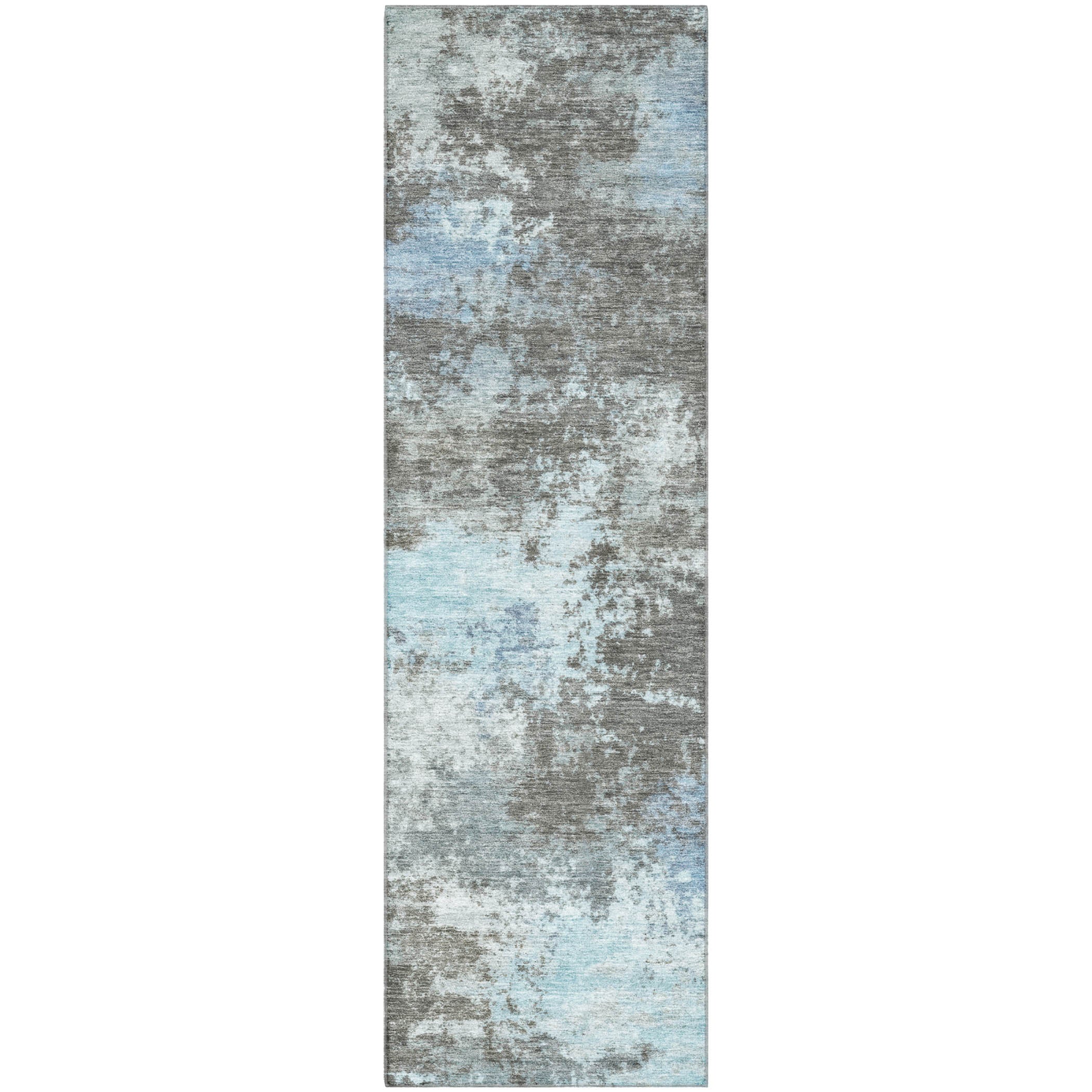 Athens Machine Washable Transitional Taupe Brown Rug 2'3" x 7'6" #shape_Runner