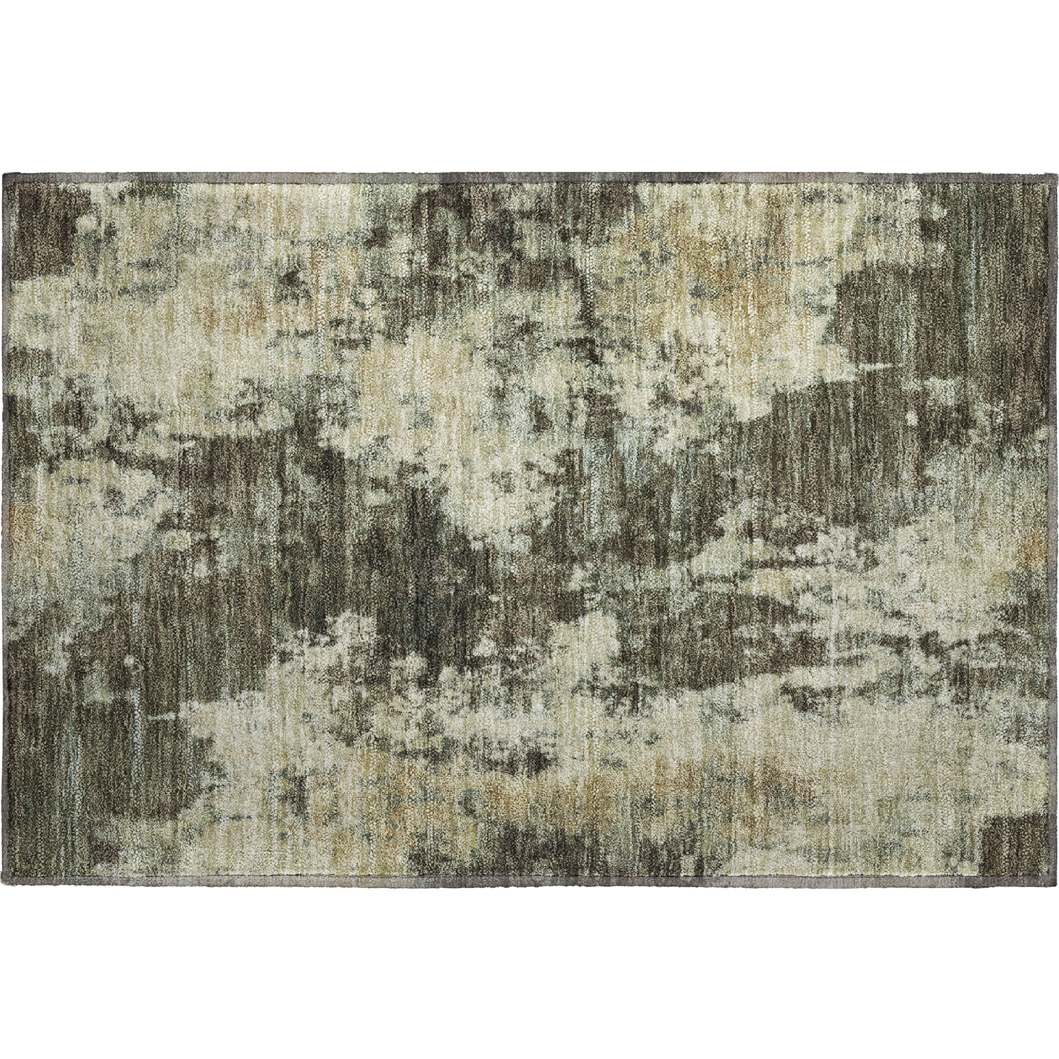 Seoul Machine Washable Transitional Brown Rug 1'8" x 2'6" #shape_Rectangle