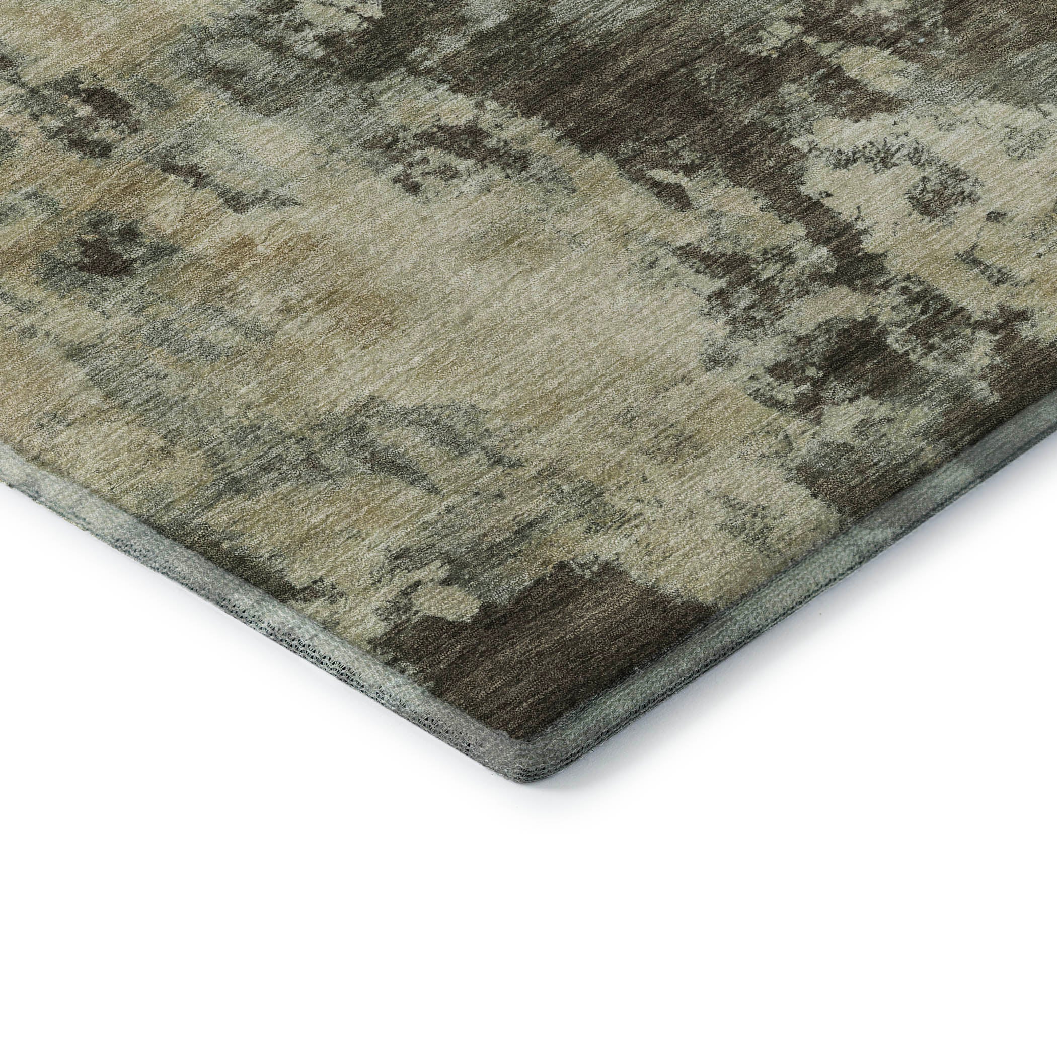 Seoul Machine Washable Transitional Brown Rug 1'8" x 2'6" #shape_Rectangle