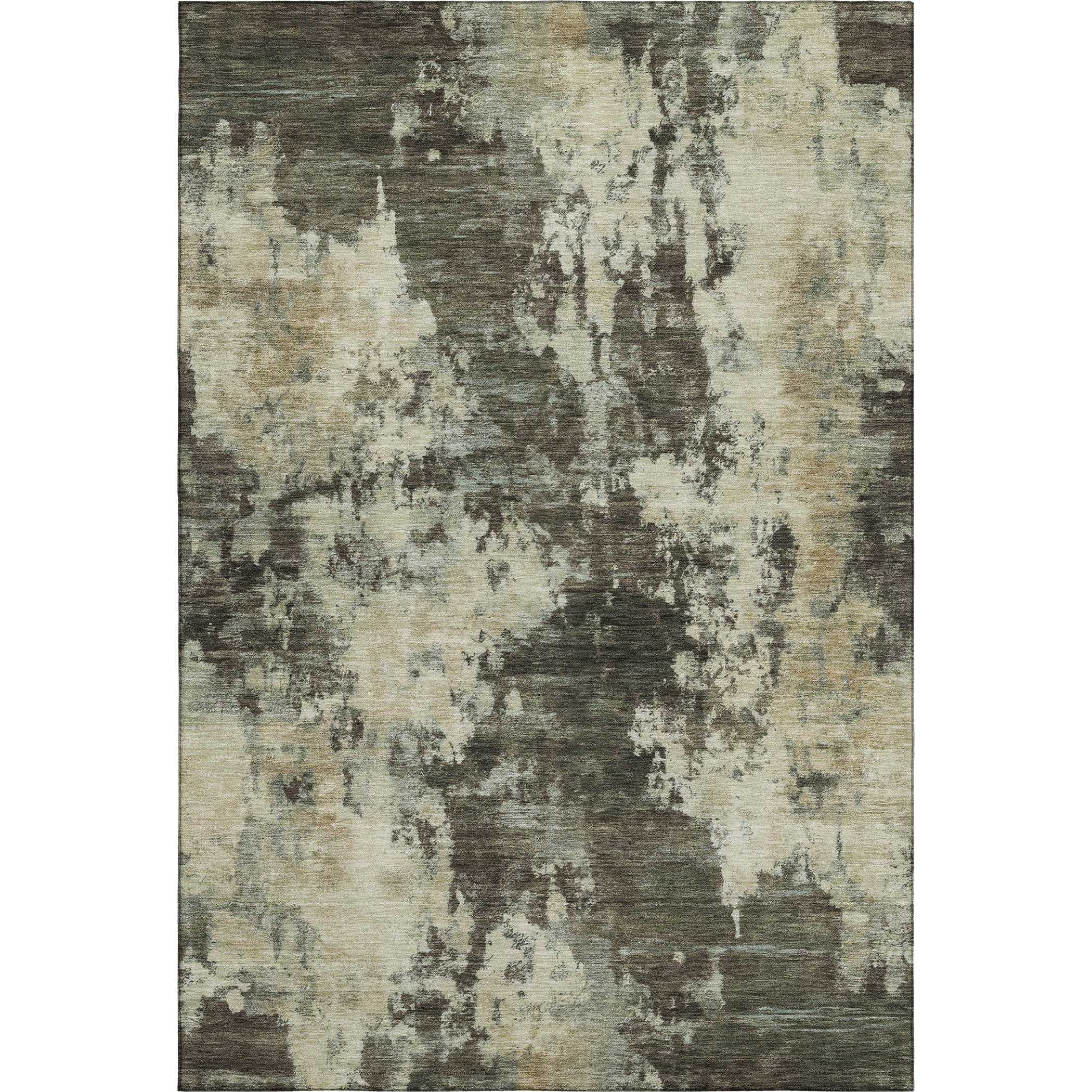 Seoul Machine Washable Transitional Brown Rug 2'6" x 3'10" #shape_Rectangle