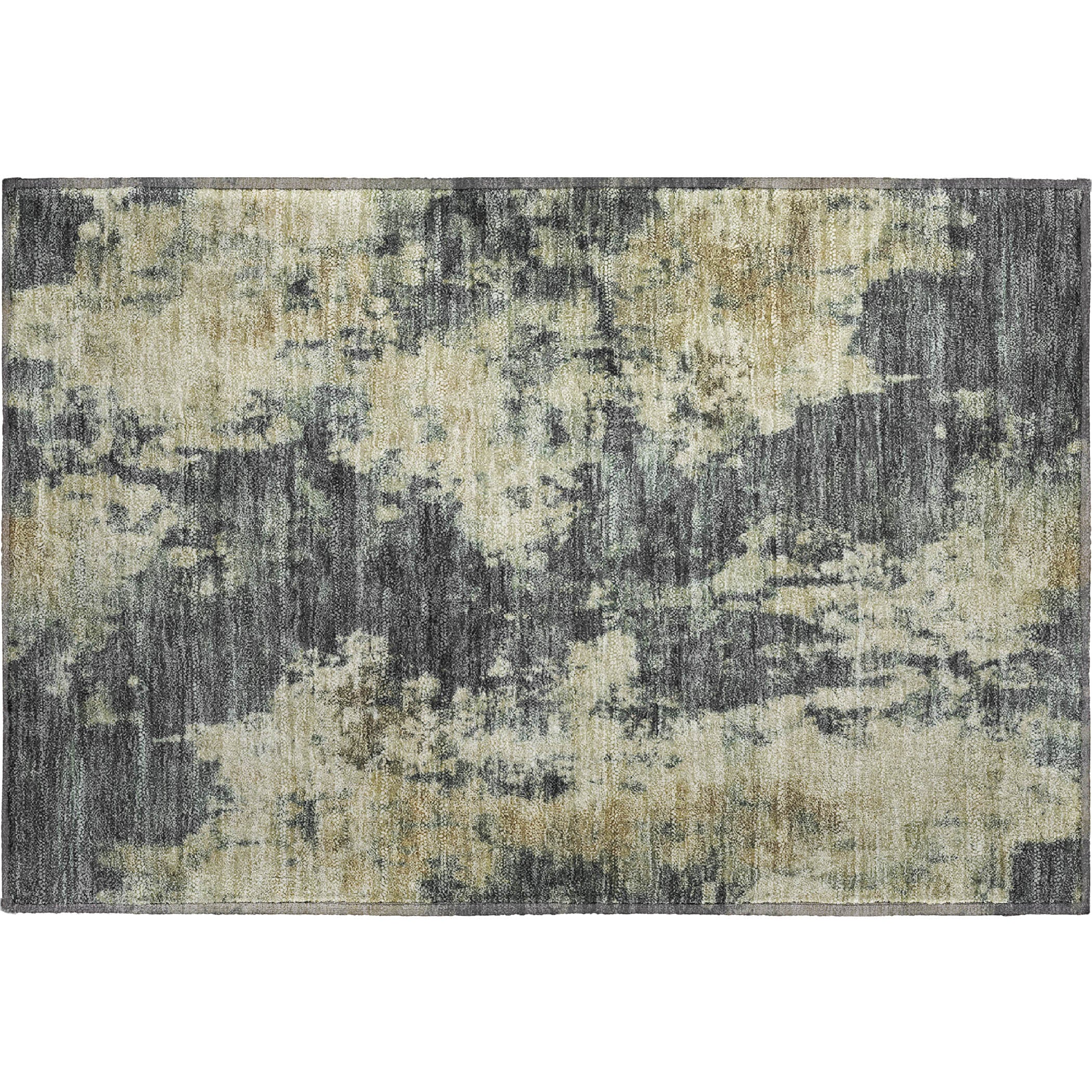 Seoul Machine Washable Transitional Gray Rug 1'8" x 2'6" #shape_Rectangle