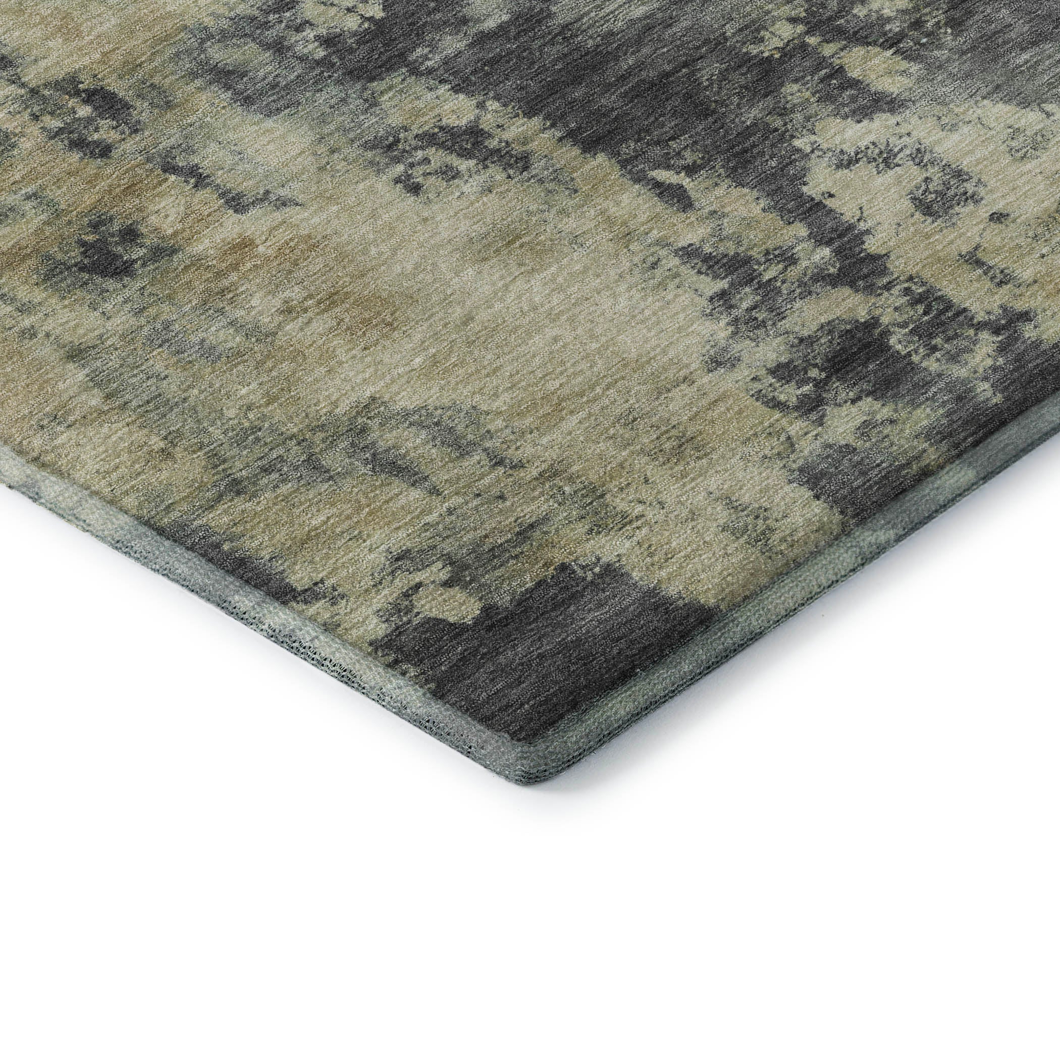 Seoul Machine Washable Transitional Gray Rug 1'8" x 2'6" #shape_Rectangle