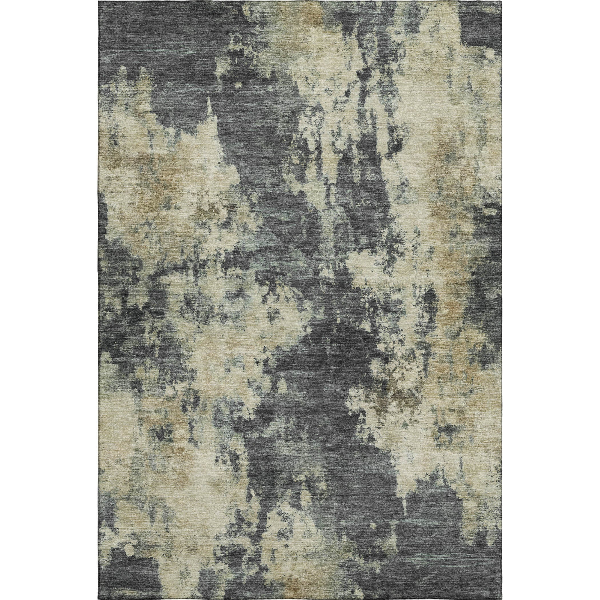 Seoul Machine Washable Transitional Gray Rug 2'6" x 3'10" #shape_Rectangle
