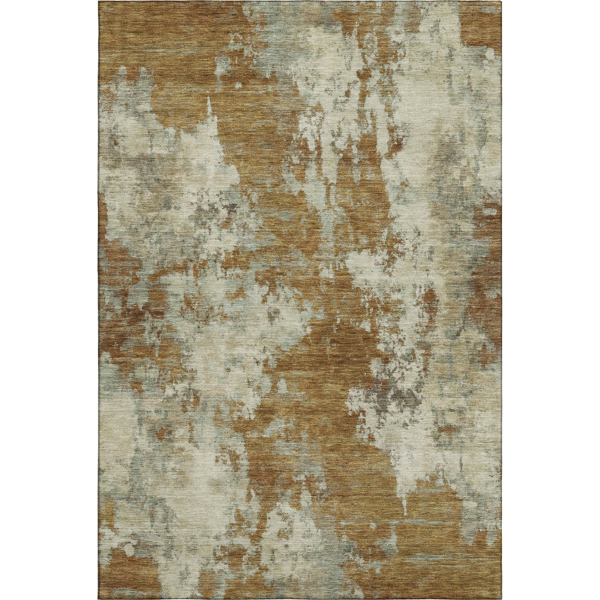 Seoul Machine Washable Transitional Terracotta Orange Rug 2'6" x 3'10" #shape_Rectangle