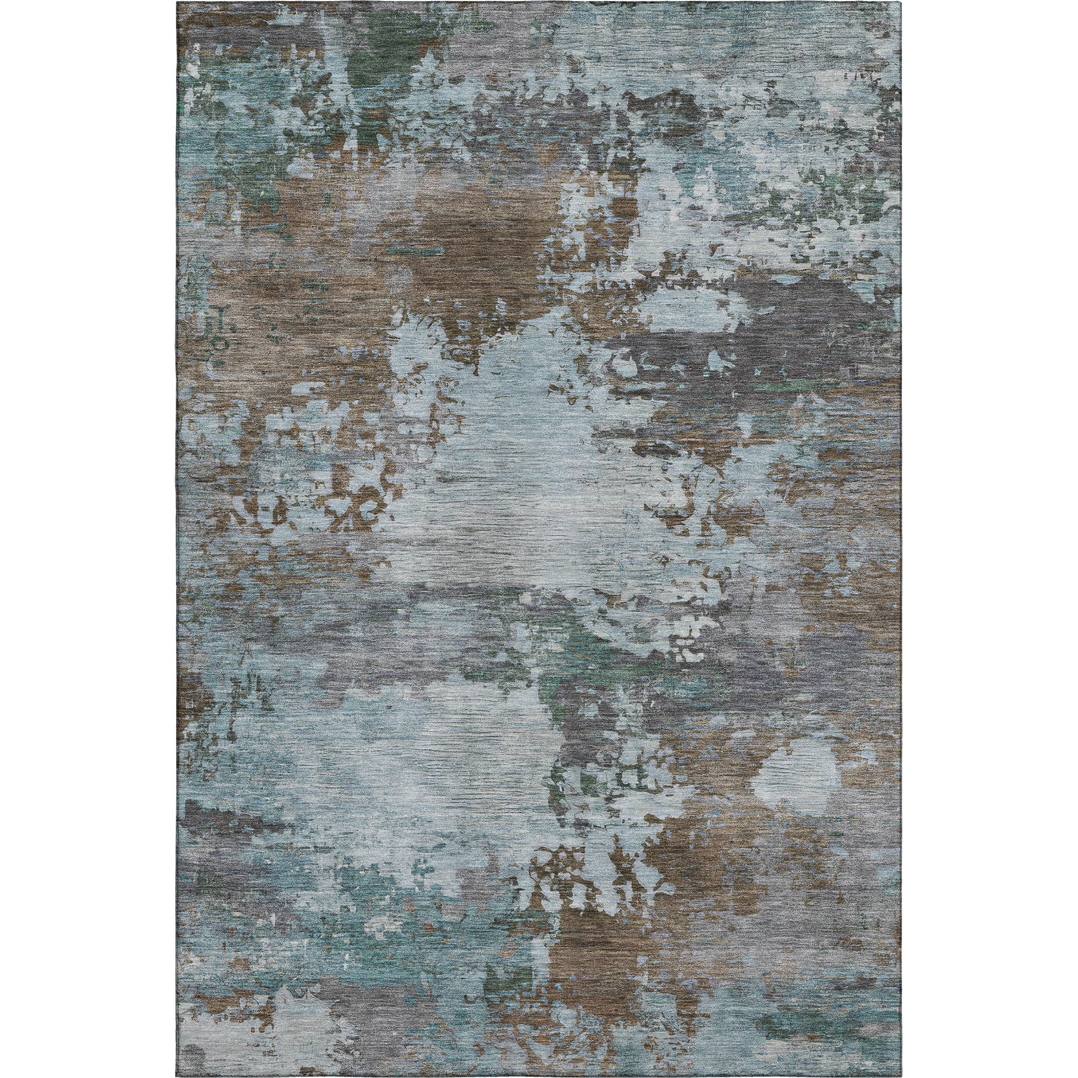 Bangkok Machine Washable Transitional Brown Rug 2'6" x 3'10" #shape_Rectangle