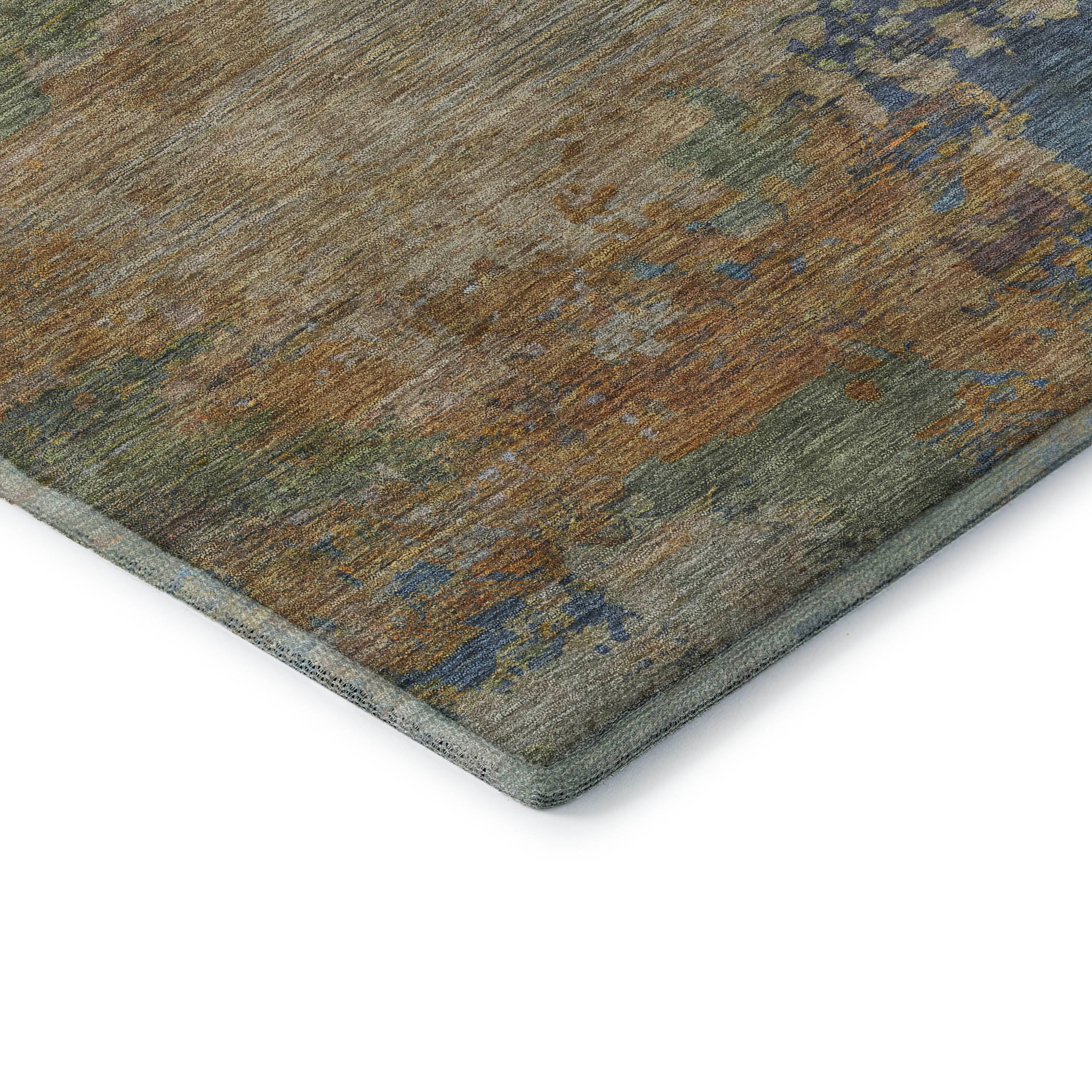 Bangkok Machine Washable Transitional Denim Blue Rug 1'8" x 2'6" #shape_Rectangle