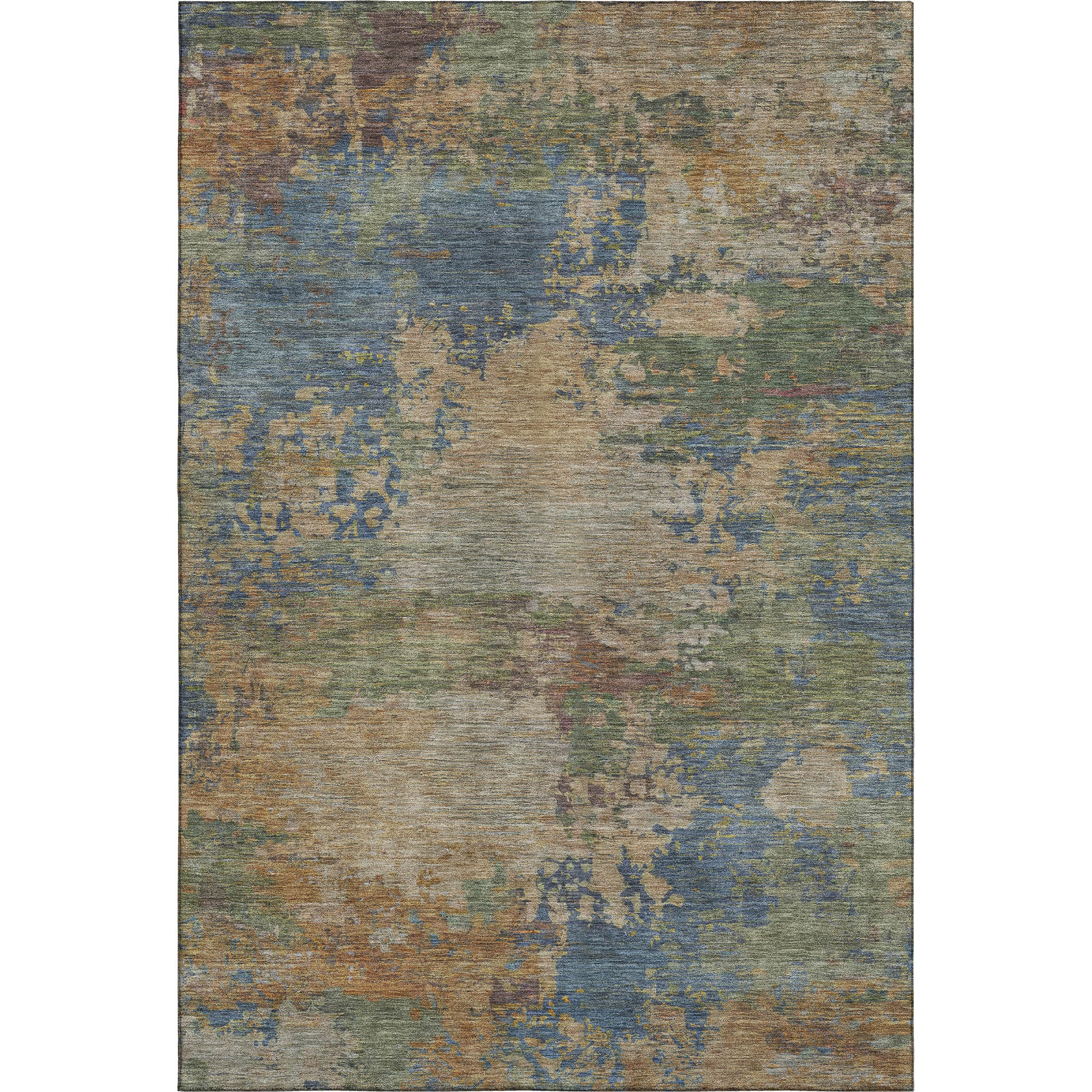 Bangkok Machine Washable Transitional Denim Blue Rug 2'6" x 3'10" #shape_Rectangle