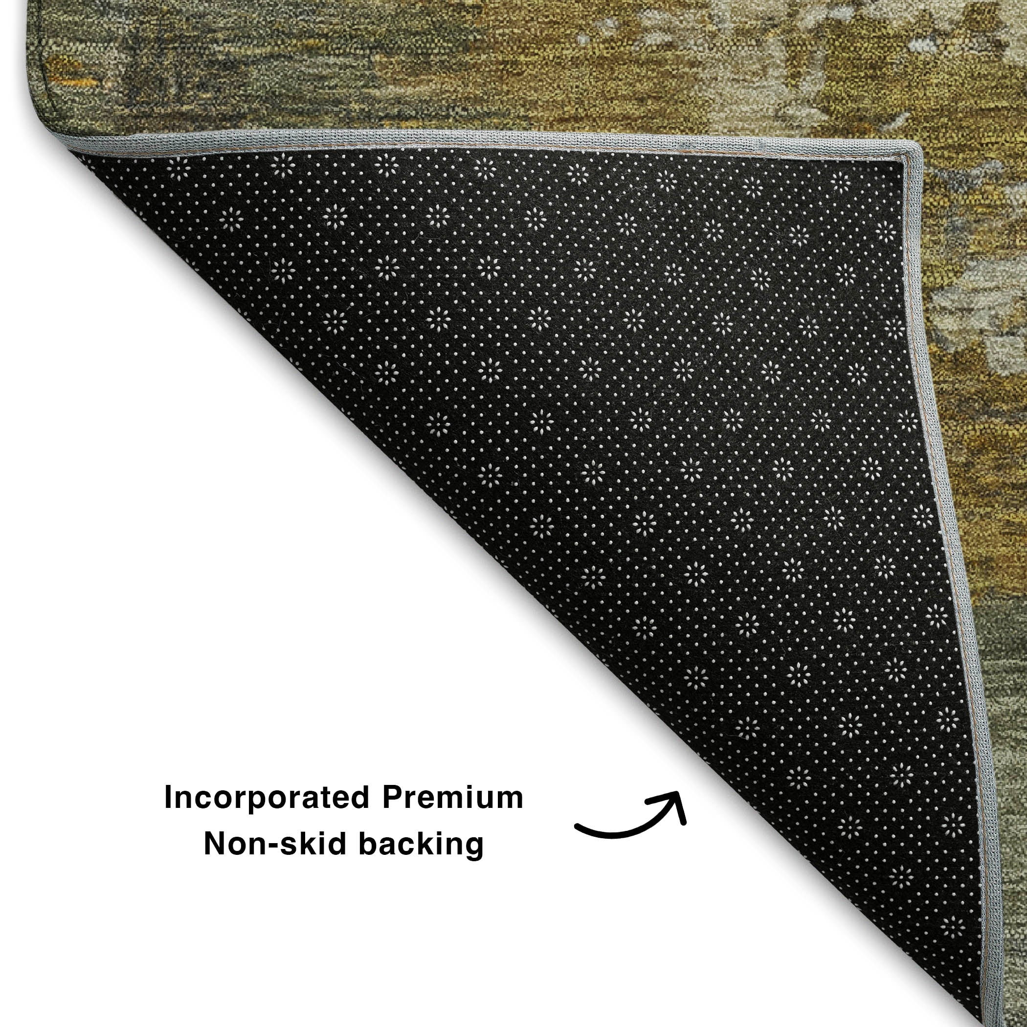Bangkok Machine Washable Transitional Gray Rug 1'8" x 2'6" #shape_Rectangle