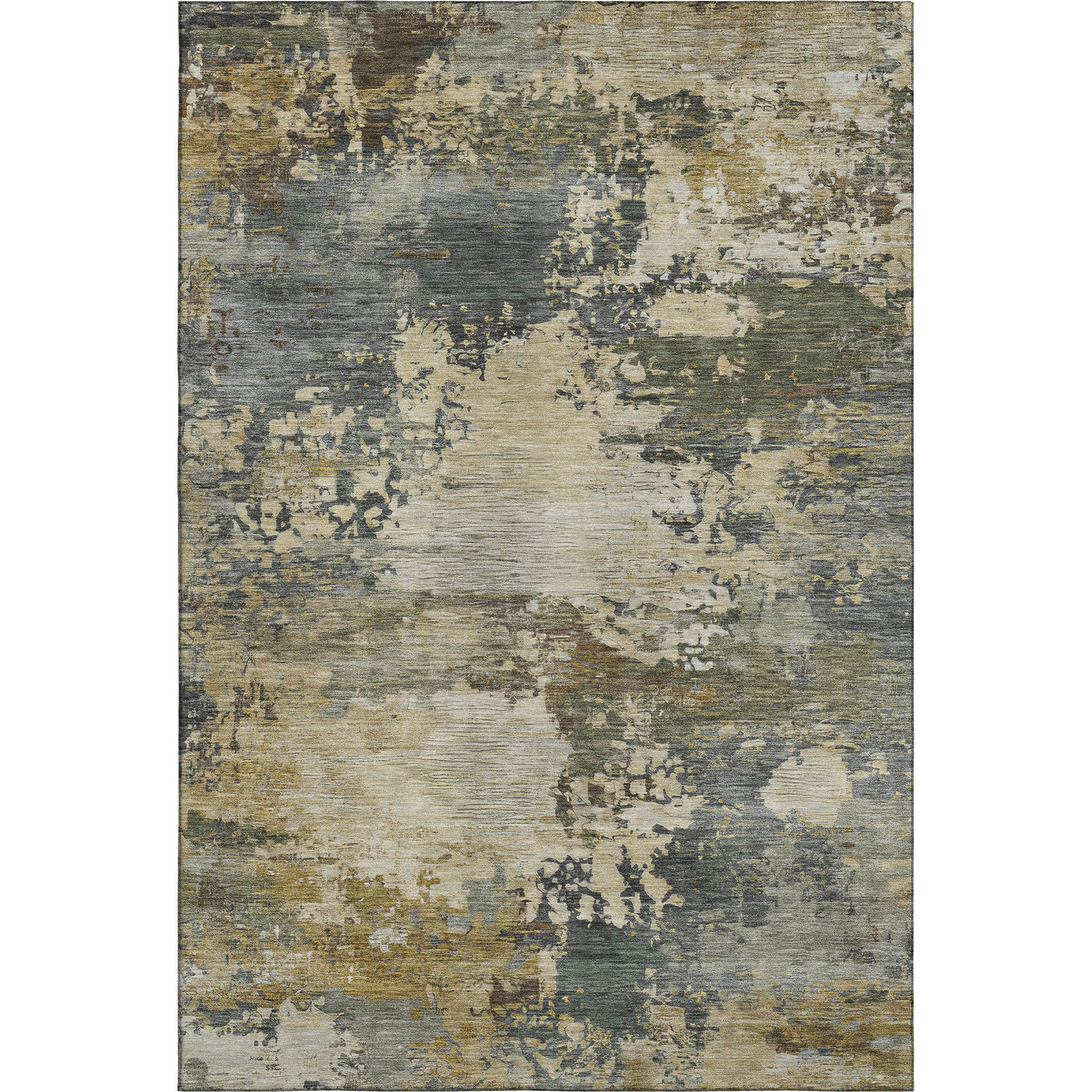 Bangkok Machine Washable Transitional Gray Rug 2'6" x 3'10" #shape_Rectangle
