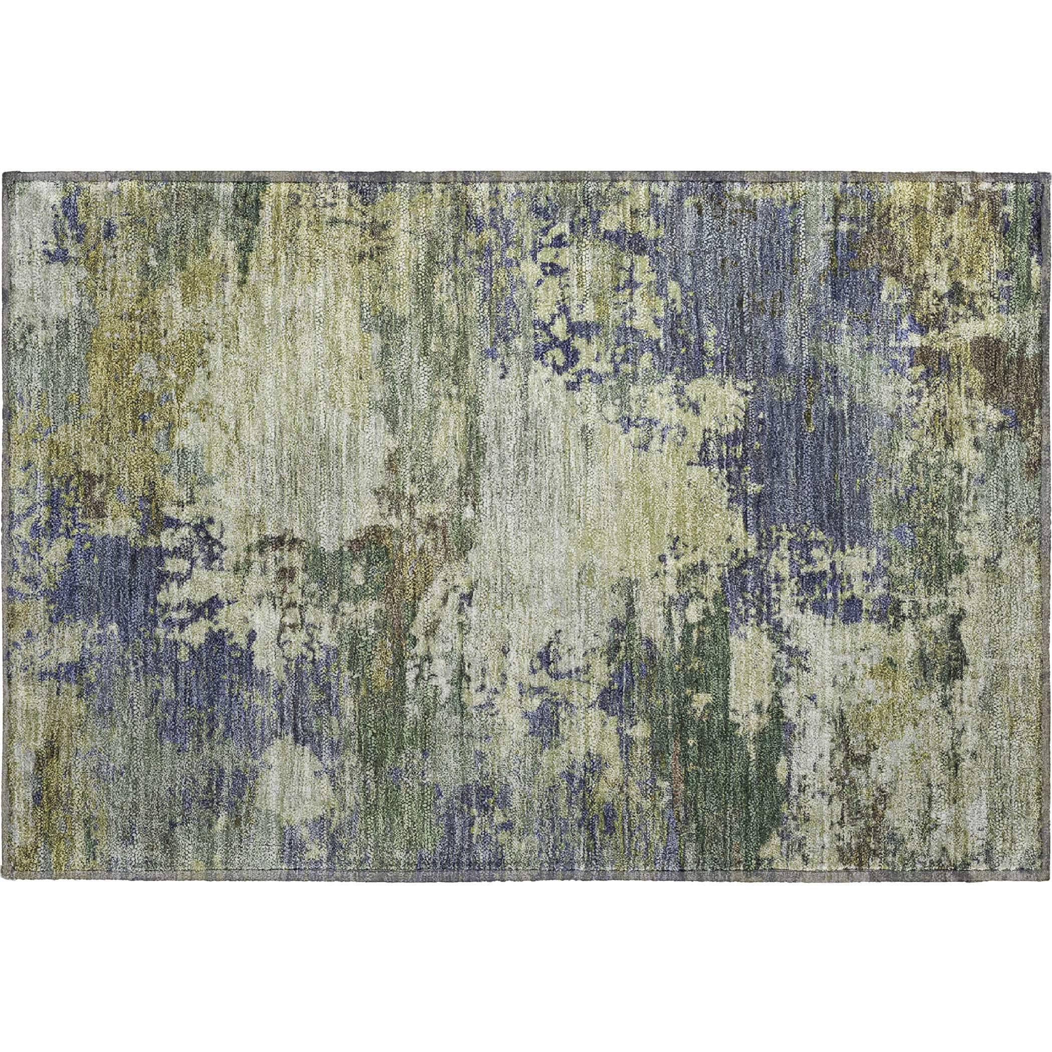 Bangkok Machine Washable Transitional Purple Rug 1'8" x 2'6" #shape_Rectangle