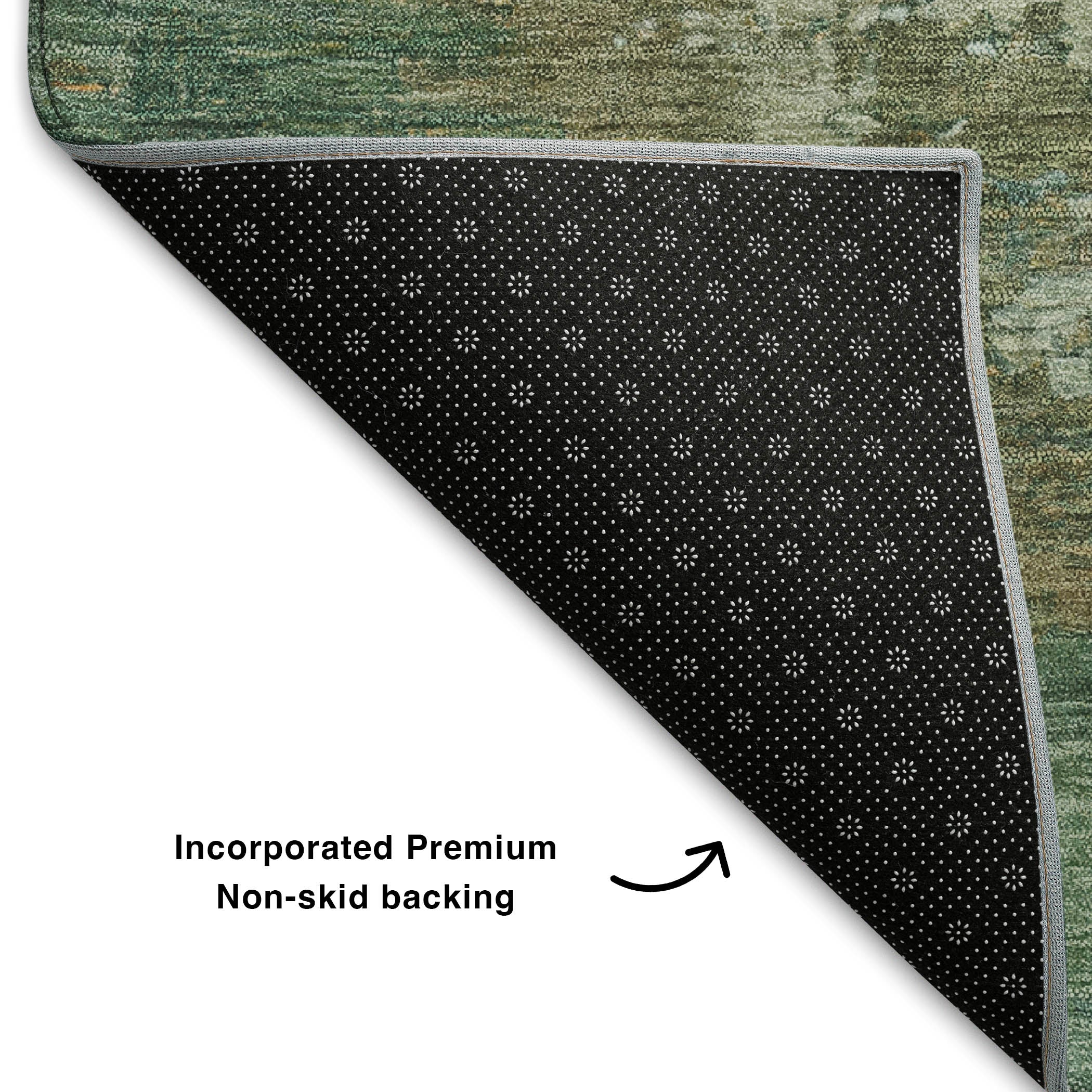 Bangkok Machine Washable Transitional Teal Rug 1'8" x 2'6" #shape_Rectangle