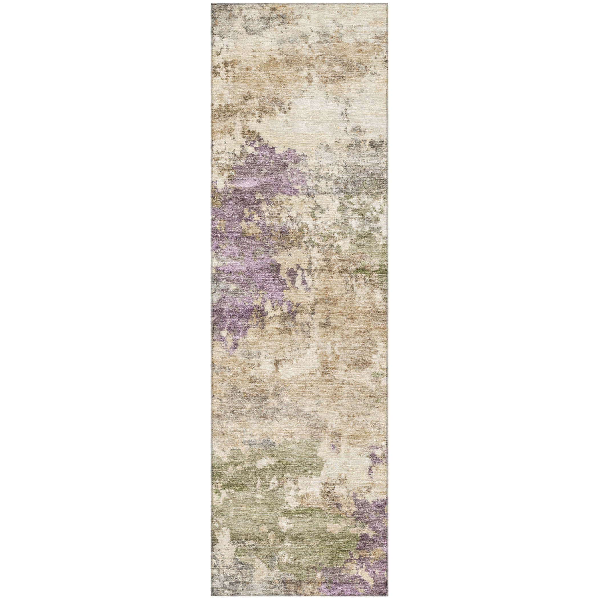 Salzburg Machine Washable Transitional Beige Brown Rug 2'3" x 7'6" #shape_Runner