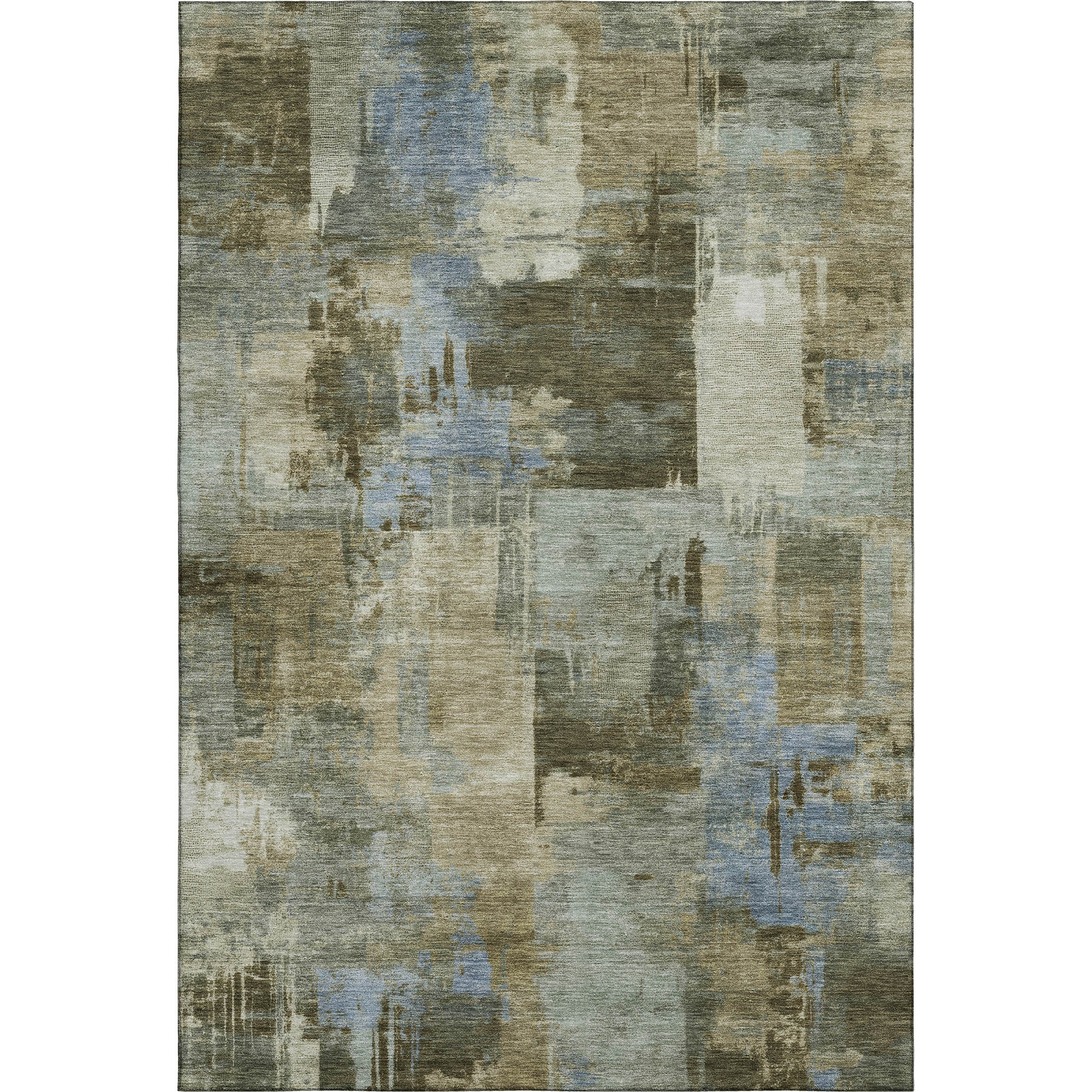 Seville Machine Washable Transitional Green Rug 2'6" x 3'10" #shape_Rectangle