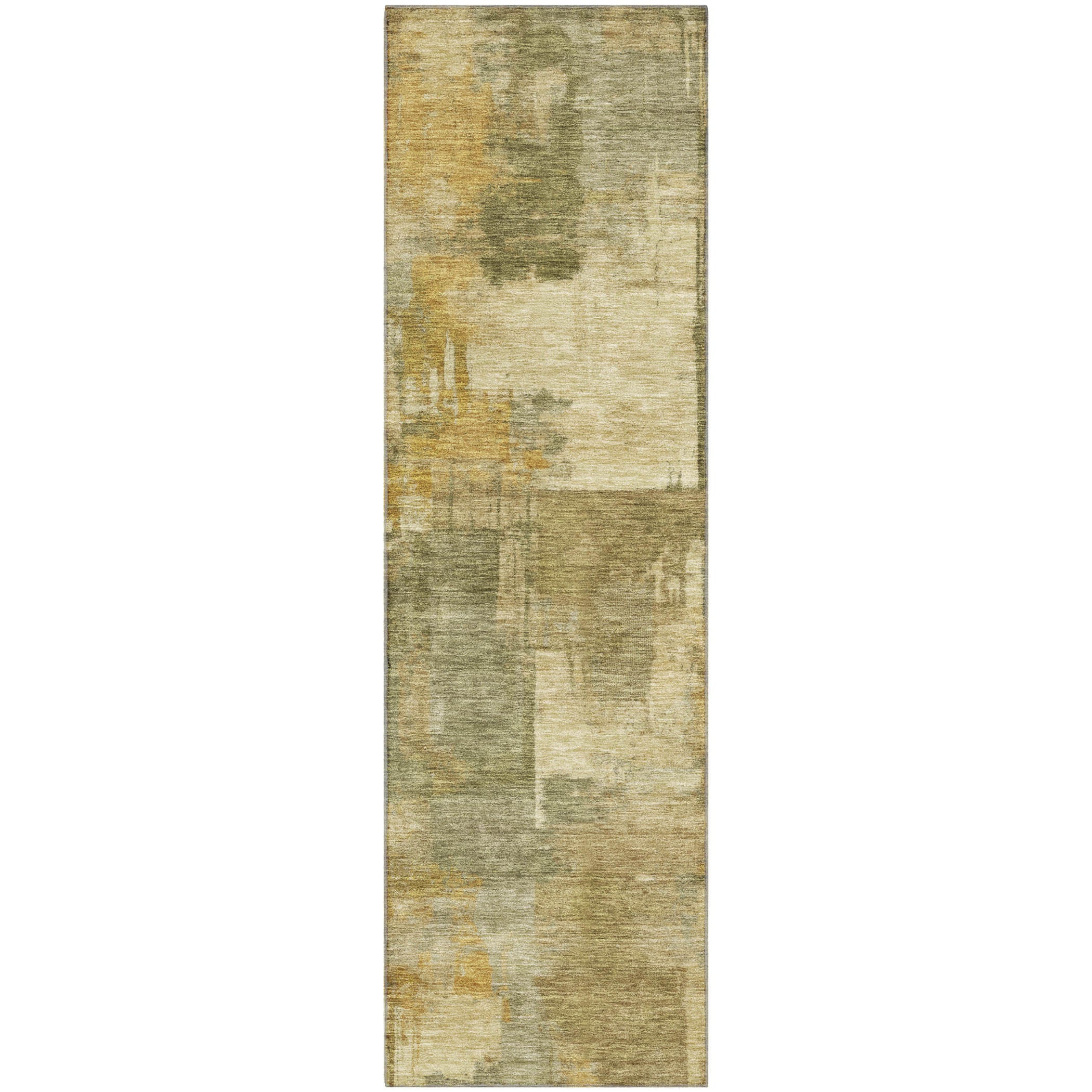 Seville Machine Washable Transitional Khaki Brown Rug 2'3" x 7'6" #shape_Runner