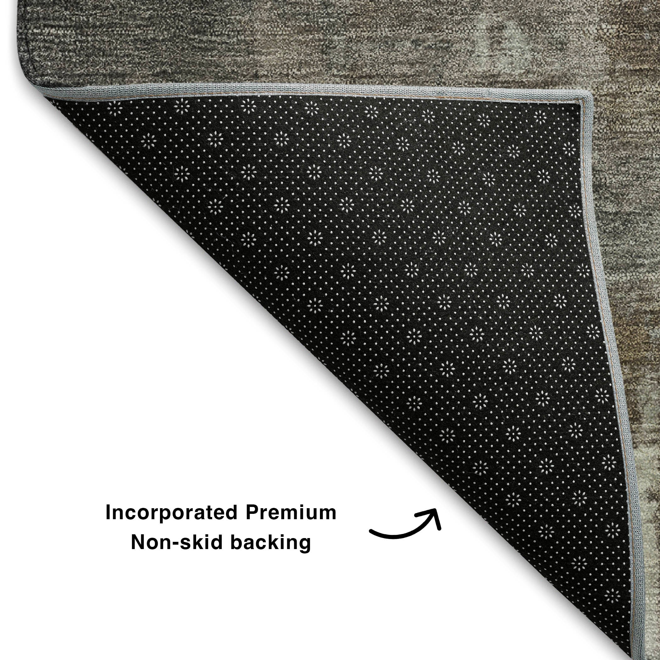 Seville Machine Washable Transitional Pewter Gray Rug 1'8" x 2'6" #shape_Rectangle