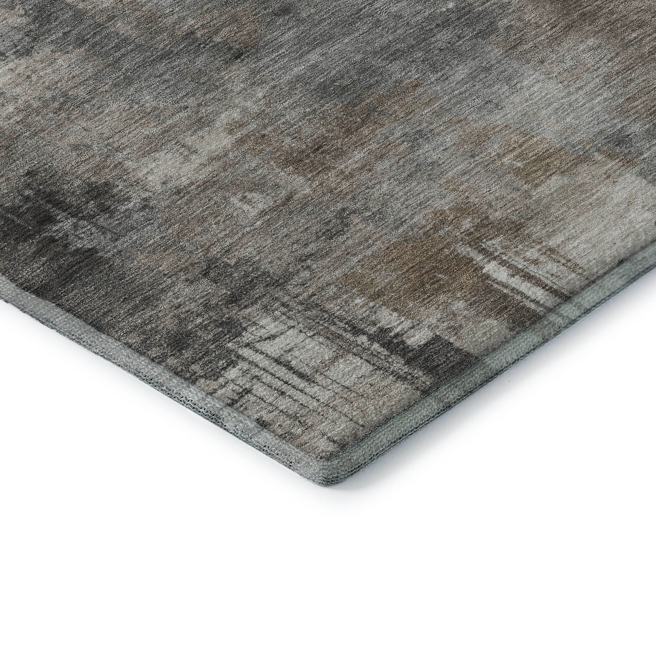 Seville Machine Washable Transitional Pewter Gray Rug 1'8" x 2'6" #shape_Rectangle