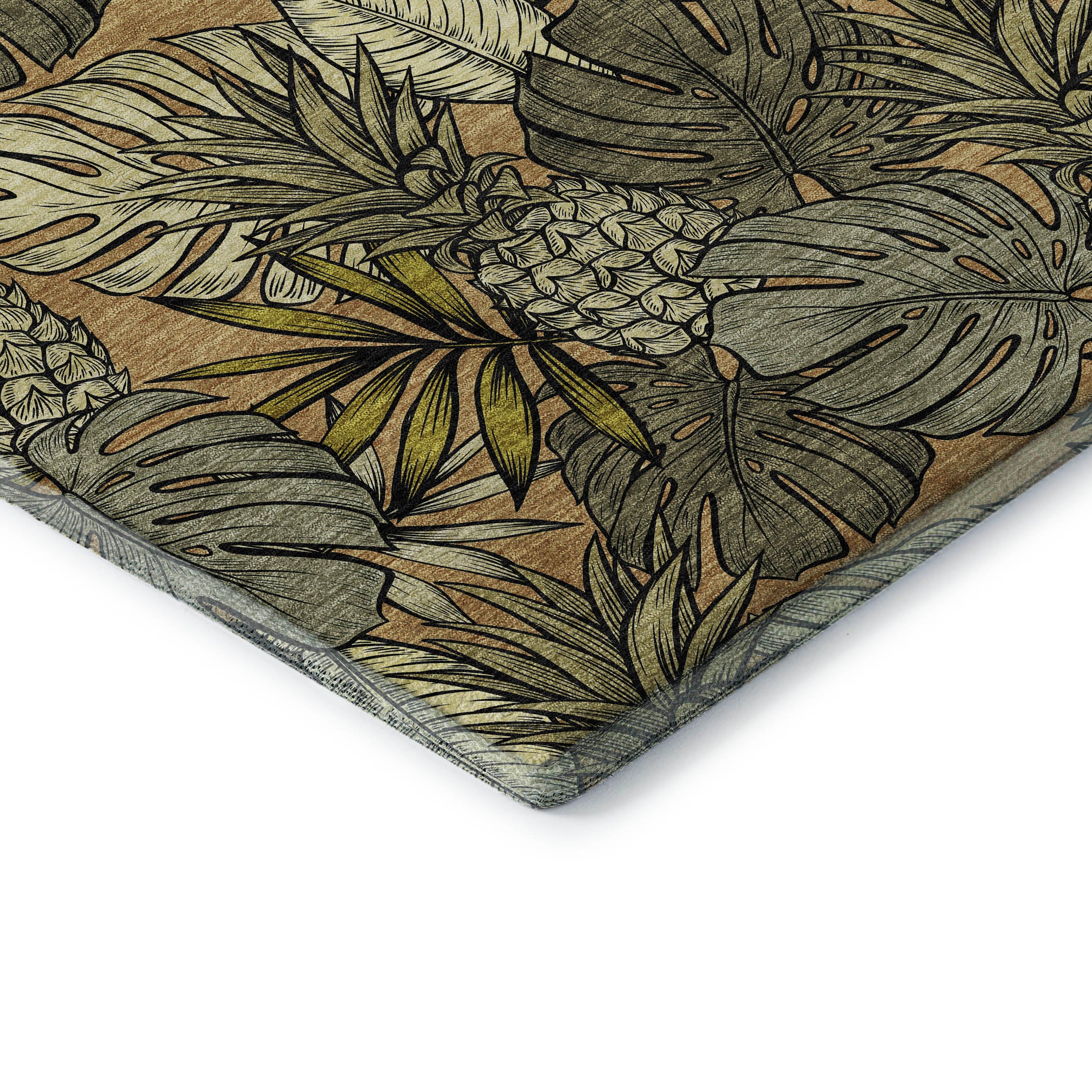Chiang Mai Machine Washable Tropical Baja Brown Rug 1'8" x 2'6" #shape_Rectangle