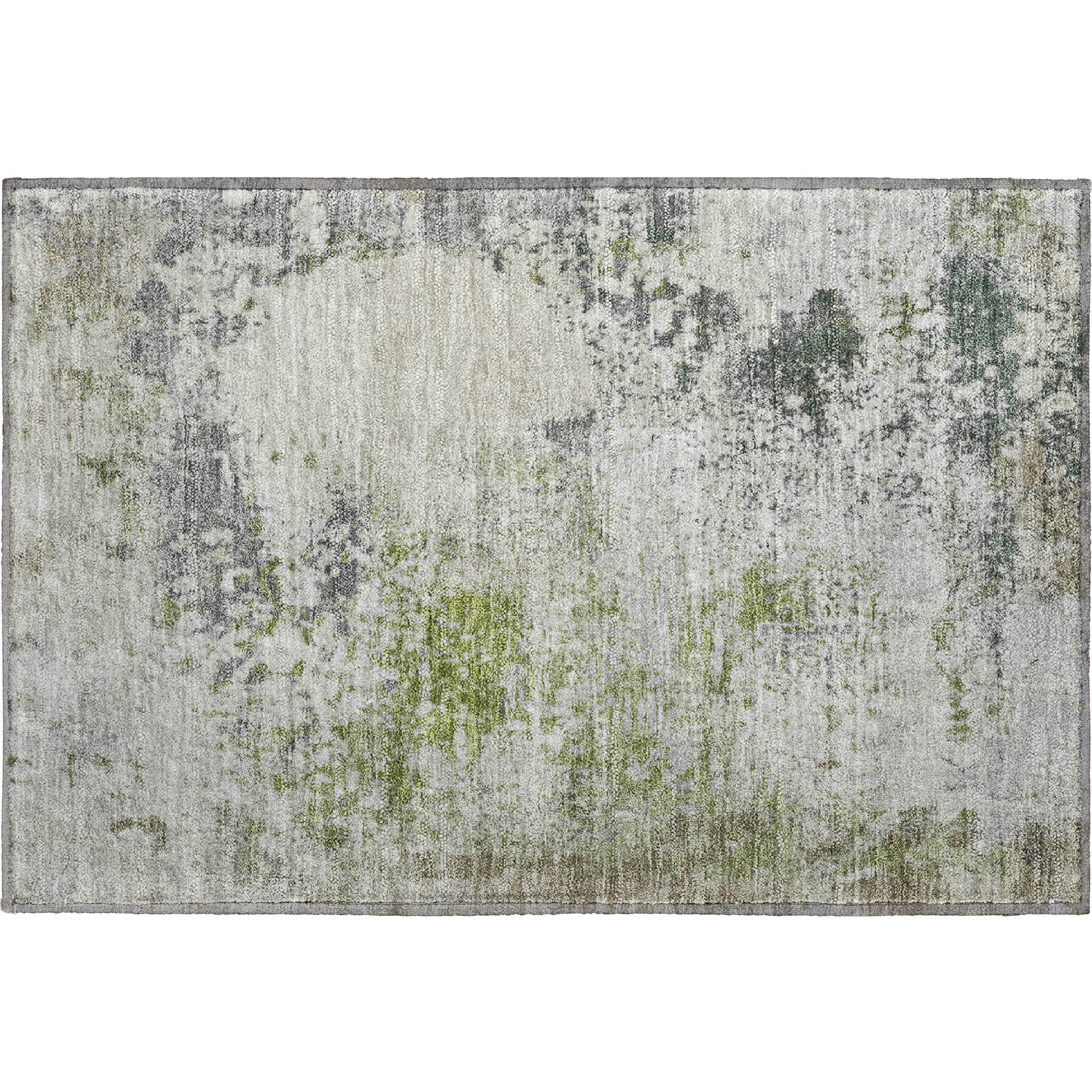 Santorini Machine Washable Transitional Linen Ivory Rug 1'8" x 2'6" #shape_Rectangle