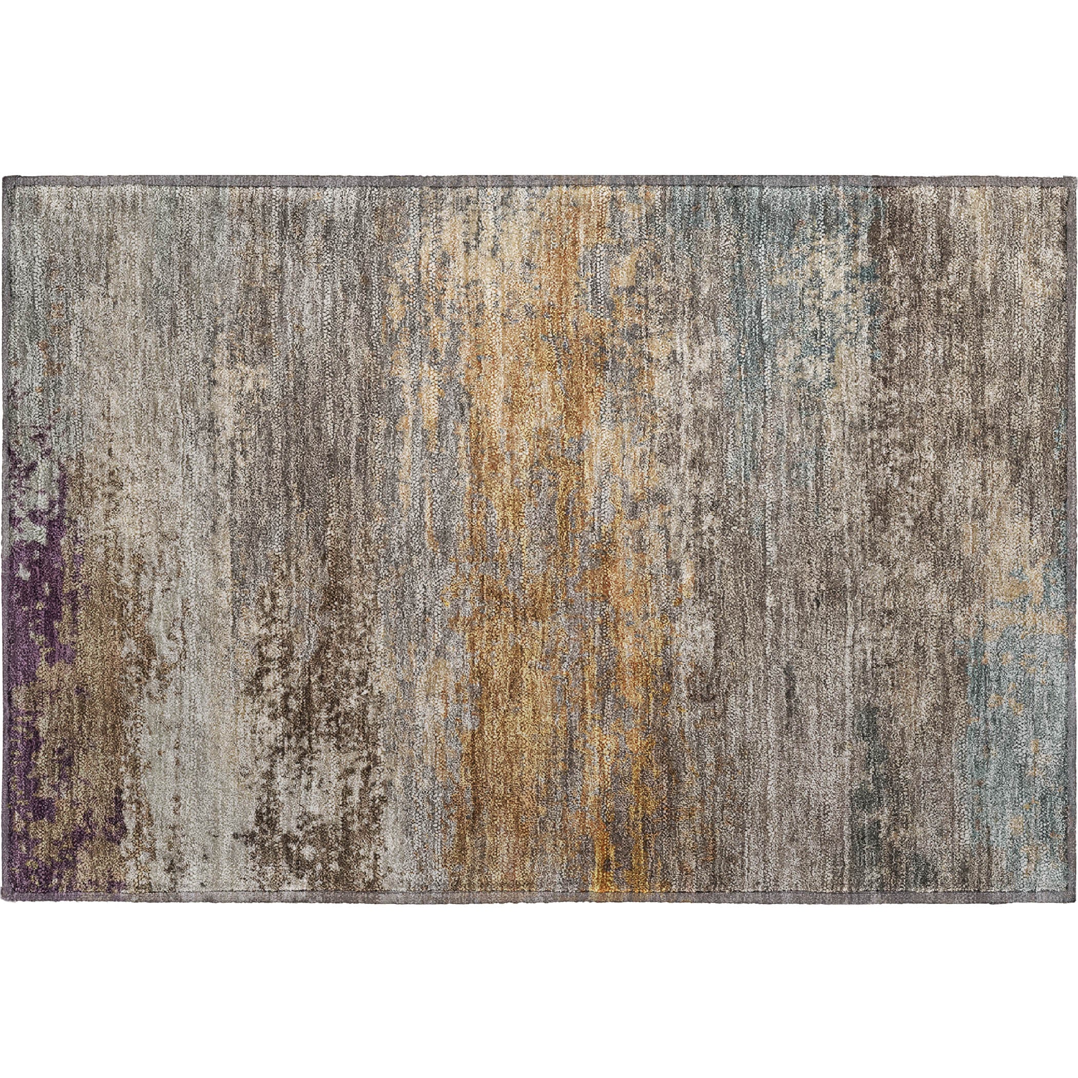 Chiang Mai Machine Washable Transitional Brown Rug 1'8" x 2'6" #shape_Rectangle