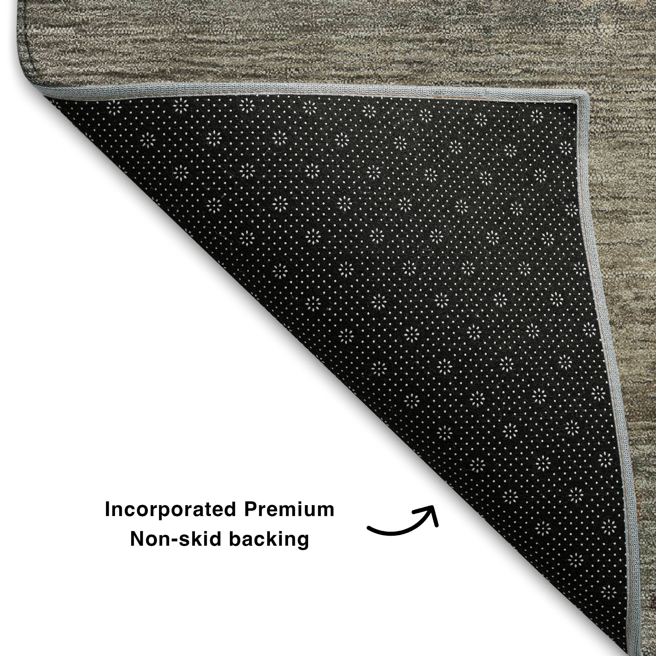 Chiang Mai Machine Washable Transitional Brown Rug 1'8" x 2'6" #shape_Rectangle