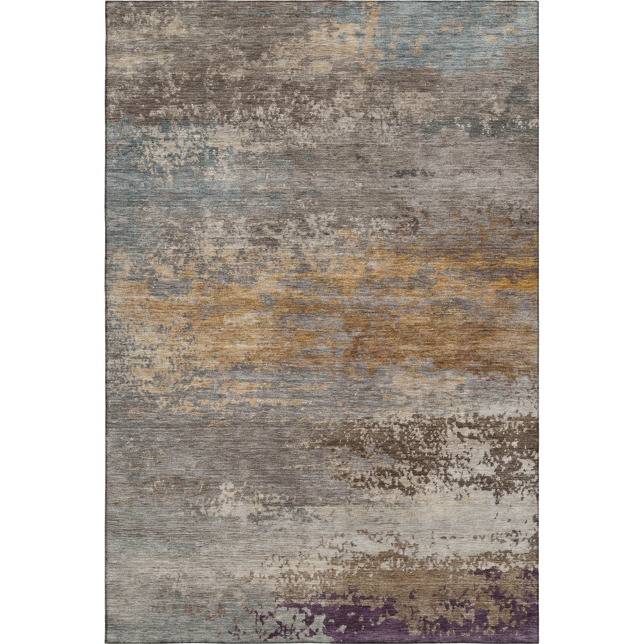 Chiang Mai Machine Washable Transitional Brown Rug 2'6" x 3'10" #shape_Rectangle