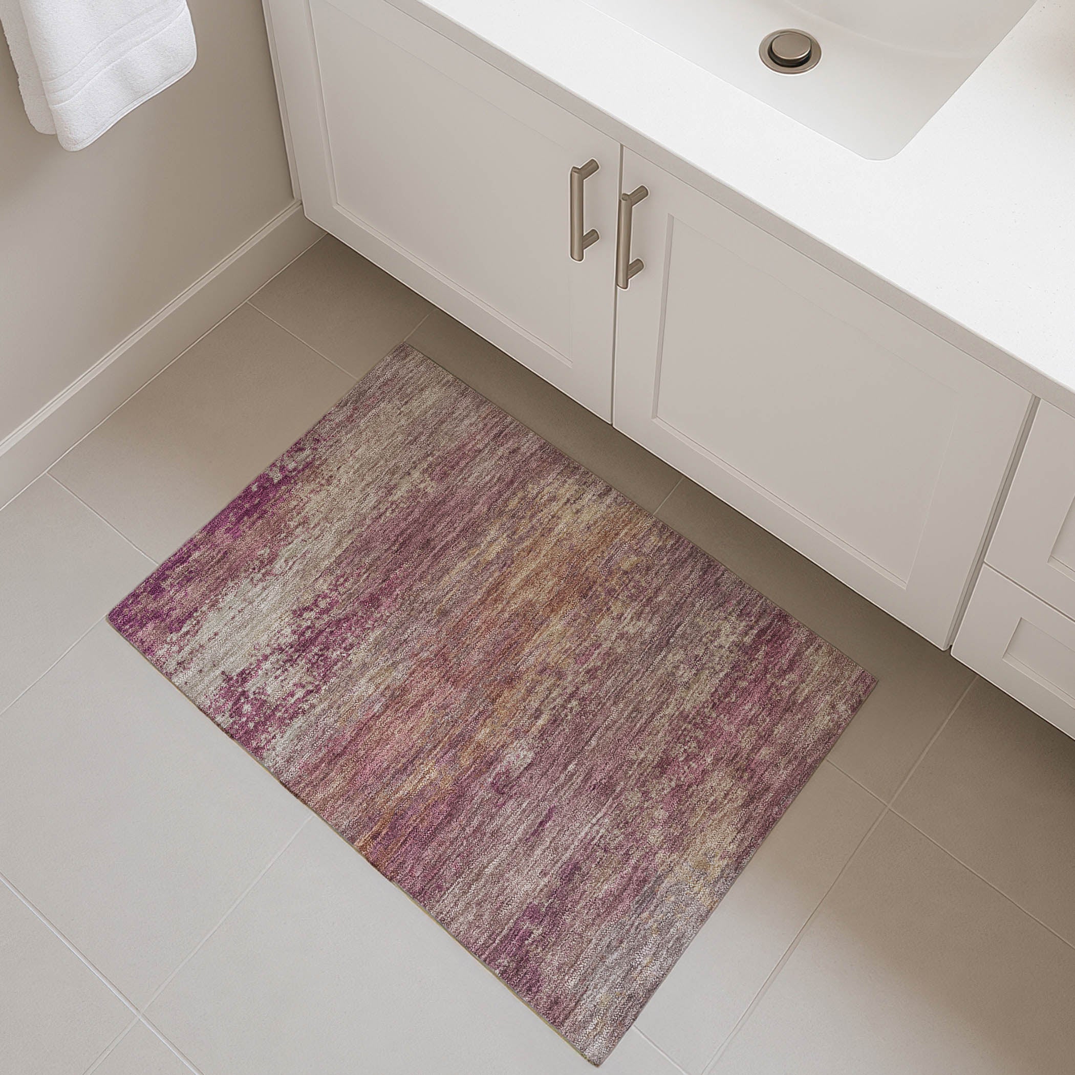 Chiang Mai Machine Washable Transitional Merlot Red Rug 1'8" x 2'6" #shape_Rectangle