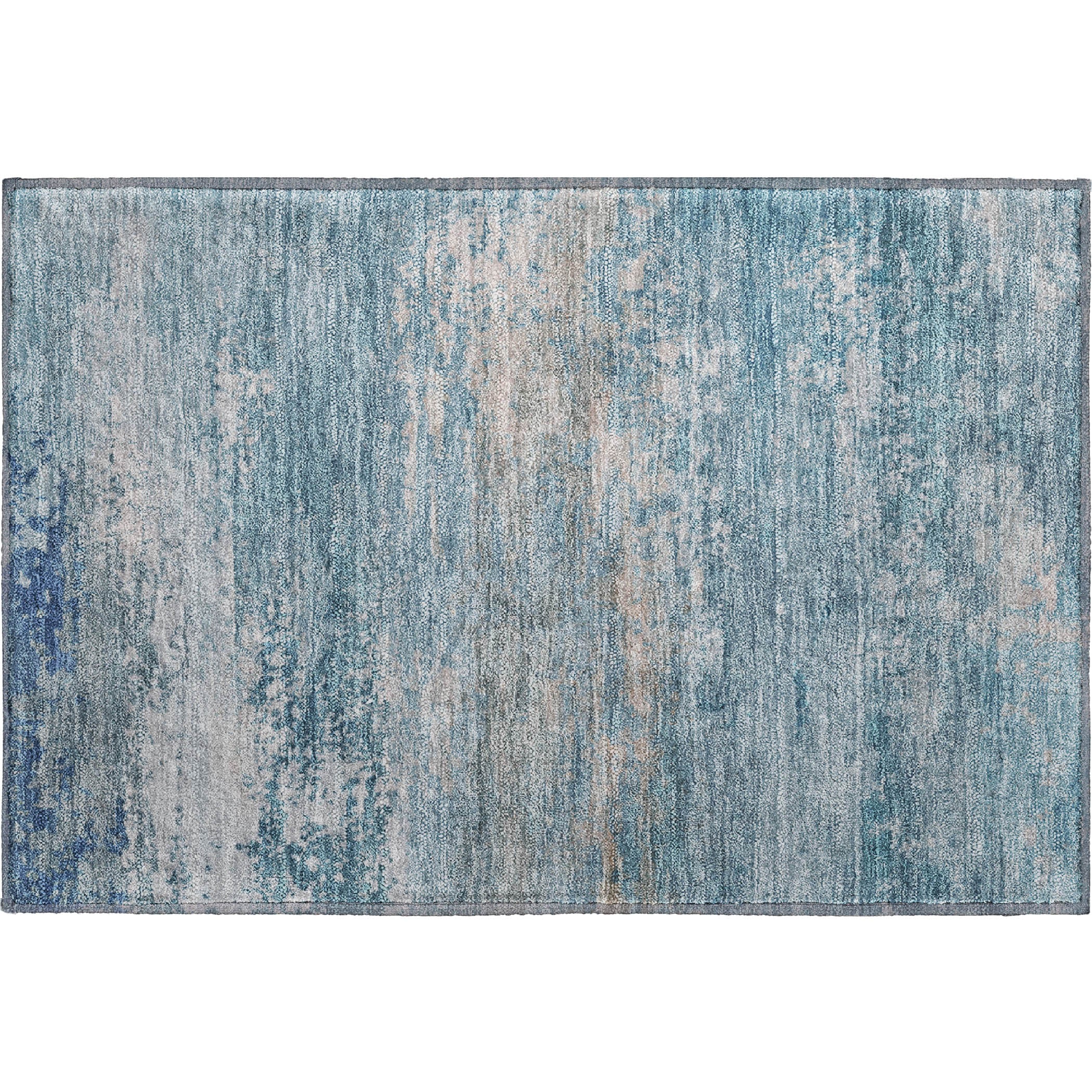 Chiang Mai Machine Washable Transitional Sky Blue Rug 1'8" x 2'6" #shape_Rectangle