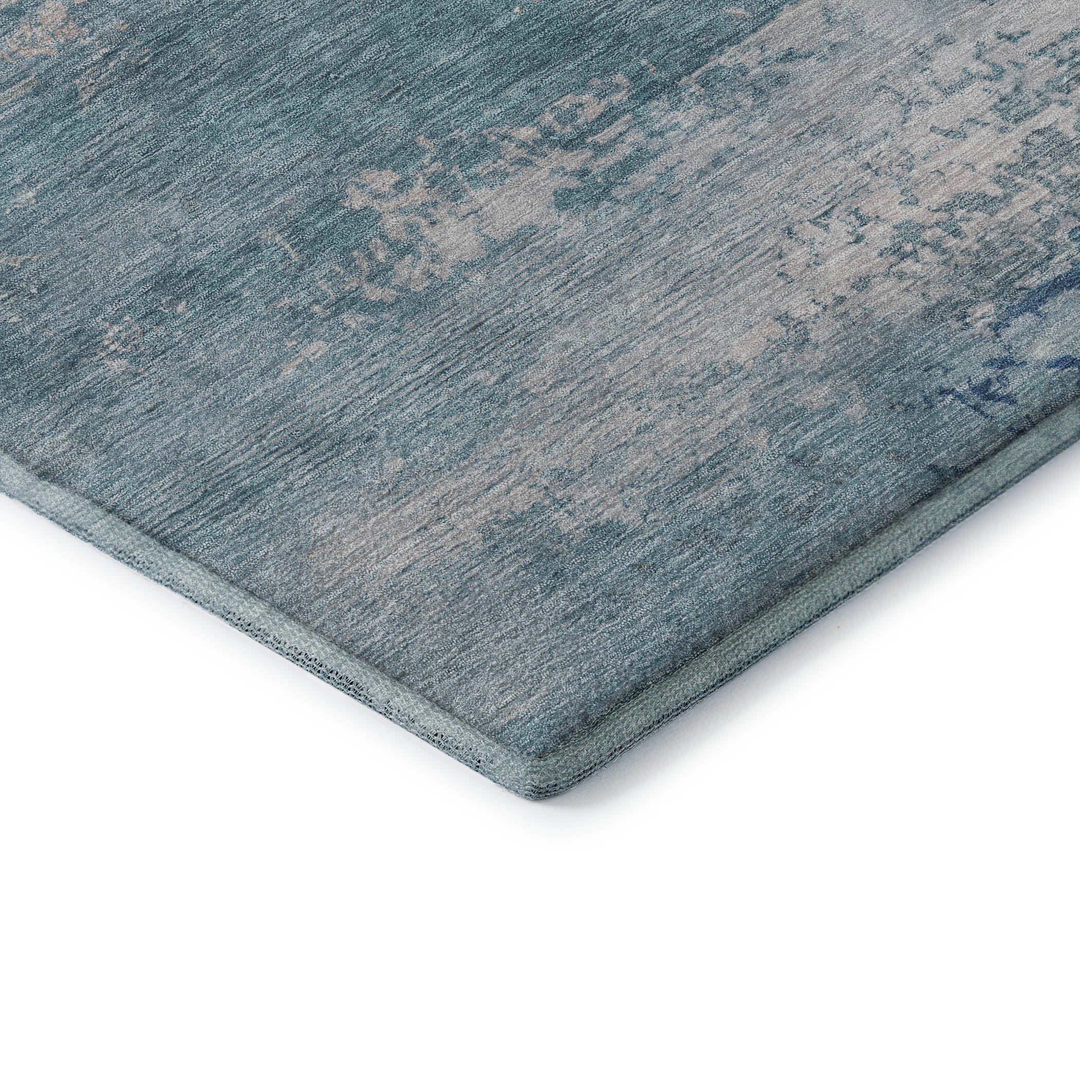 Chiang Mai Machine Washable Transitional Sky Blue Rug 1'8" x 2'6" #shape_Rectangle