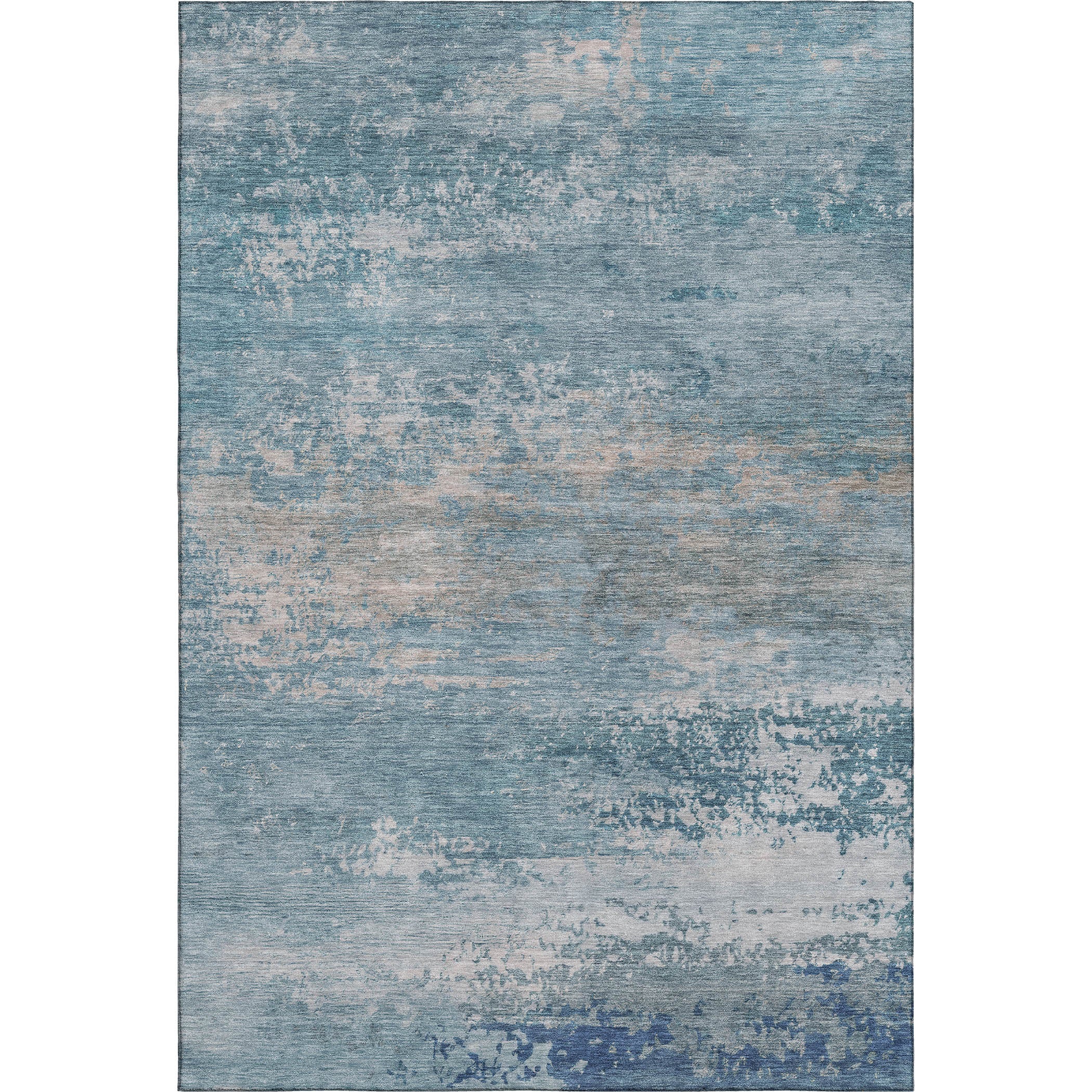 Chiang Mai Machine Washable Transitional Sky Blue Rug 2'6" x 3'10" #shape_Rectangle